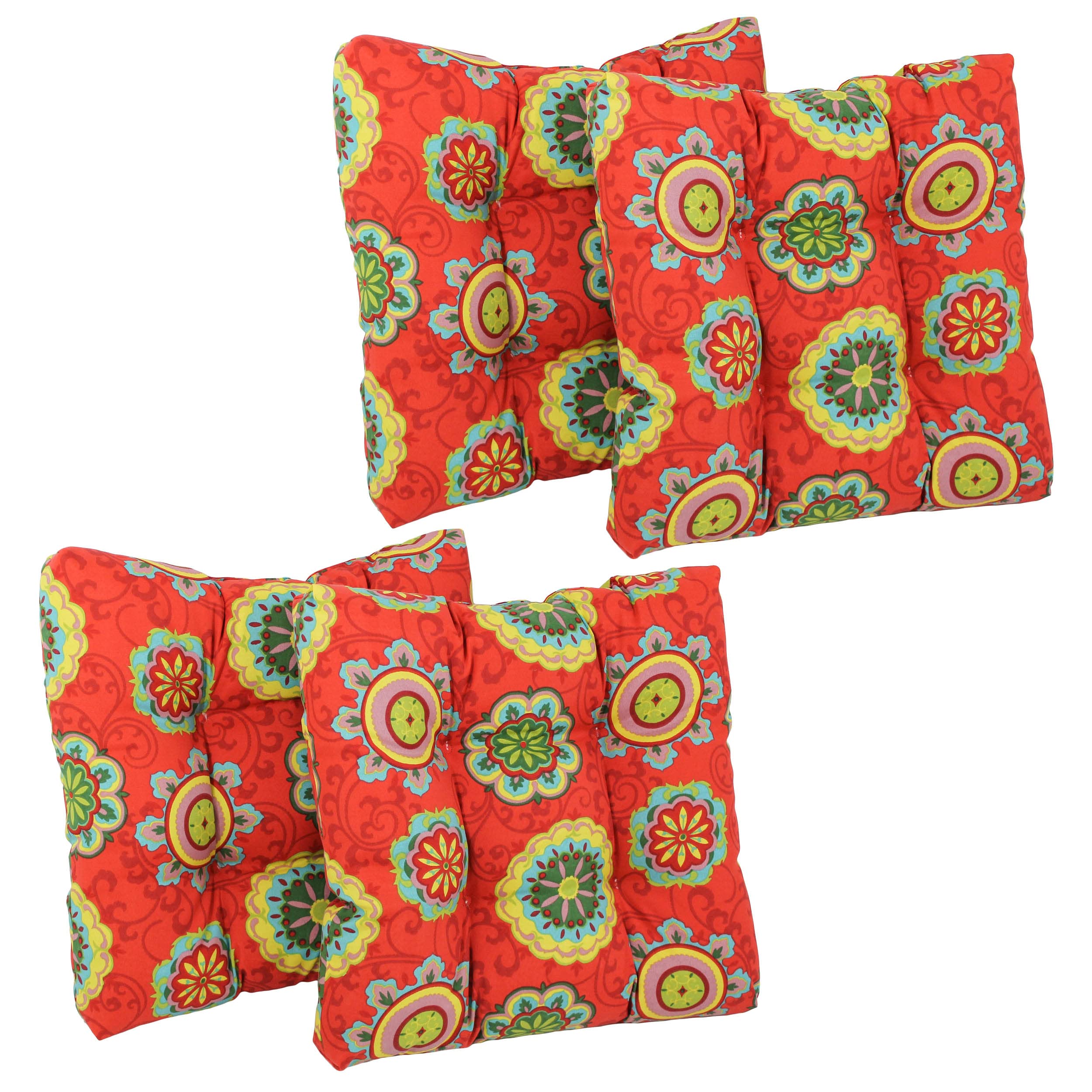 19-inch Squared Spun Polyester Tufted Dining Chair Cushion (Set of Two) - Farrington Terrace