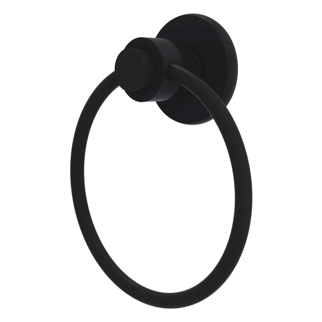 Mercury Collection Towel Ring With Groovy Accent - 916G-Bkm