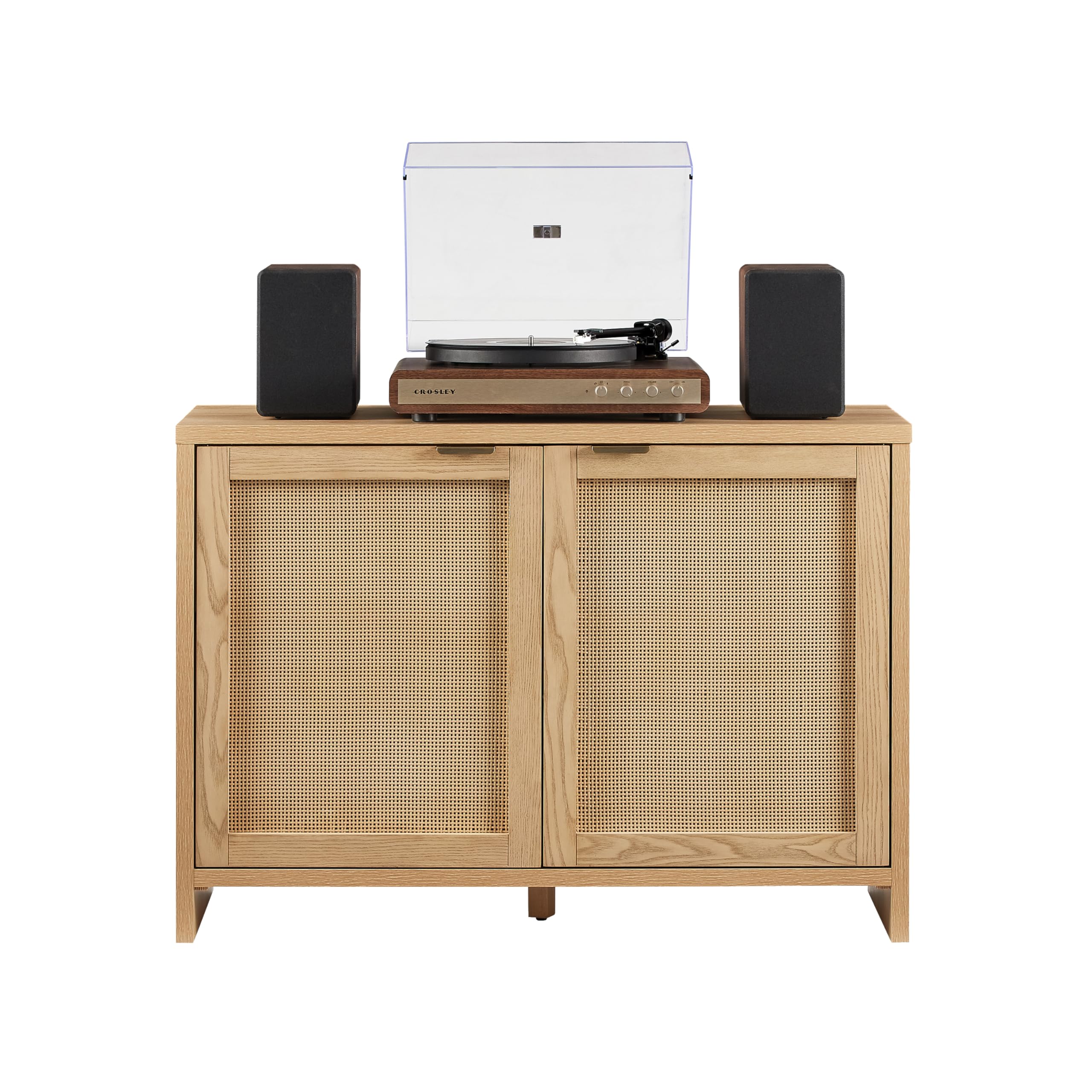 Kenji Record Player Cabinet With Vinyl Storage Ash