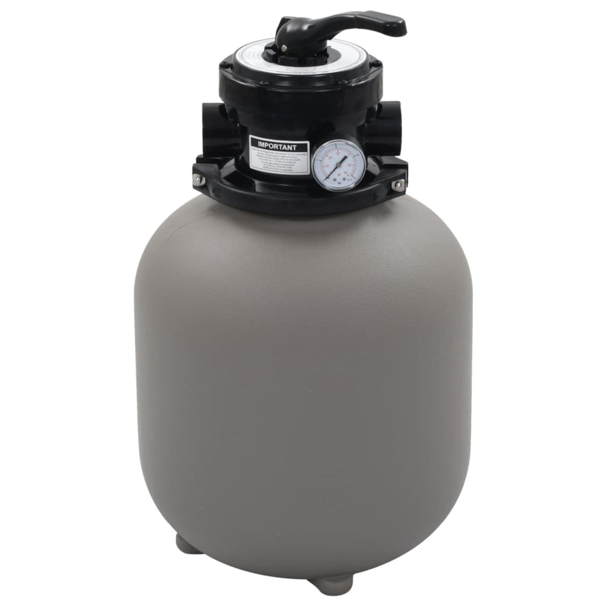 Vidaxl Pool Sand Filter With 4 Position Valve Gray 1.4'