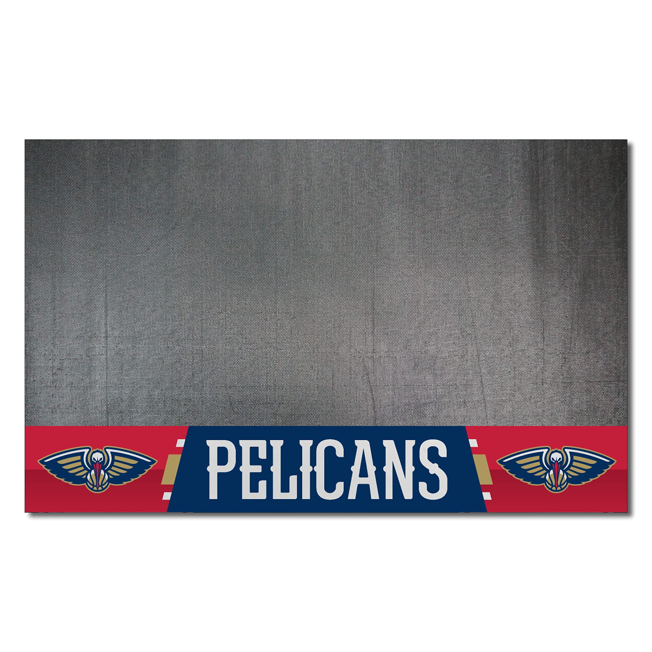 Fanmats 14213 New Orleans Pelicans Vinyl Grill Mat - 26In. X 42In. - Deck Patio Protective Mat | Oil, Flame, And Uv Resistant