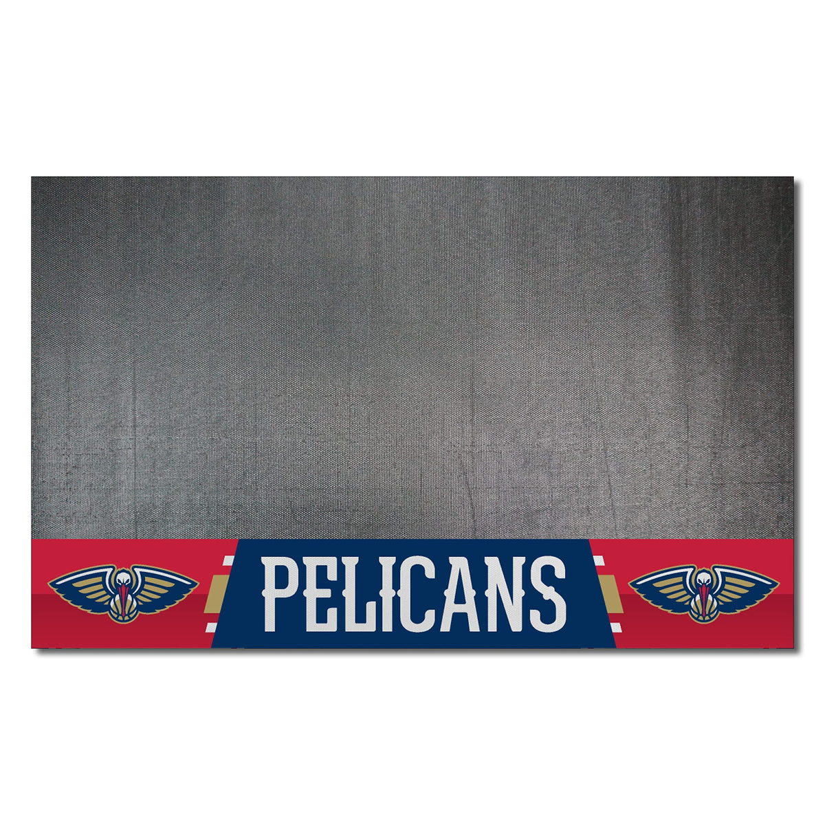 Fanmats 14213 New Orleans Pelicans Vinyl Grill Mat - 26In. X 42In. - Deck Patio Protective Mat | Oil, Flame, And Uv Resistant