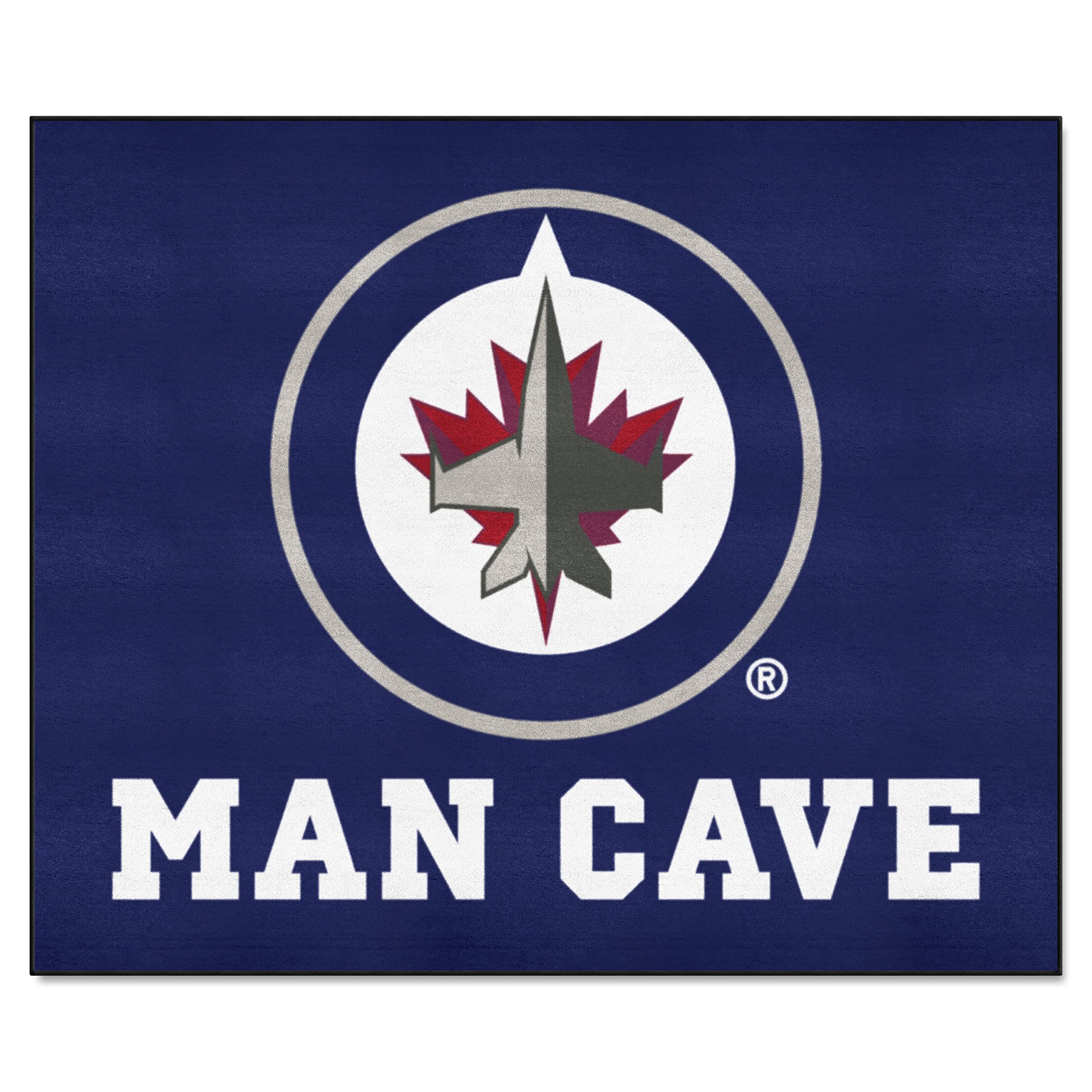 Fanmats 14508 Winnipeg Jets Man Cave Tailgater Rug - 5Ft X 6Ft Sports Fan Area Rug, Home Decor Rug And Tailgating Mat