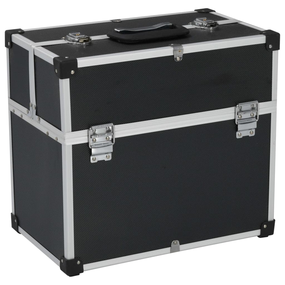 Vidaxl Tool Case 15'X8.9'X13.4' Black Aluminum