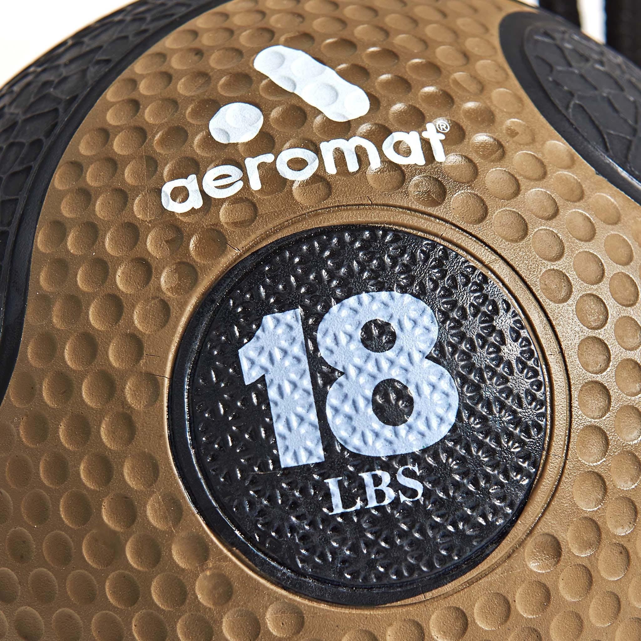 Aeromat Power Rope Medicine Ball - 18 LB Black / Bronze