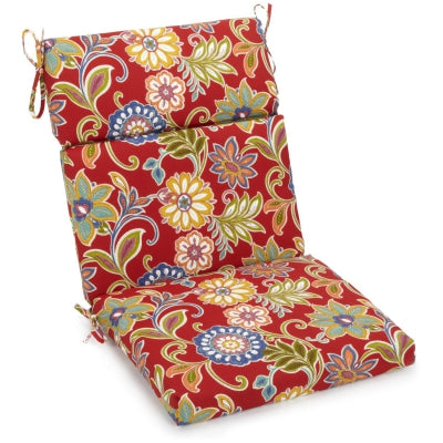 18-inch by 38-inch Spun Polyester Outdoor Squared Seat/Back Chair Cushion - Alinea Pompeii