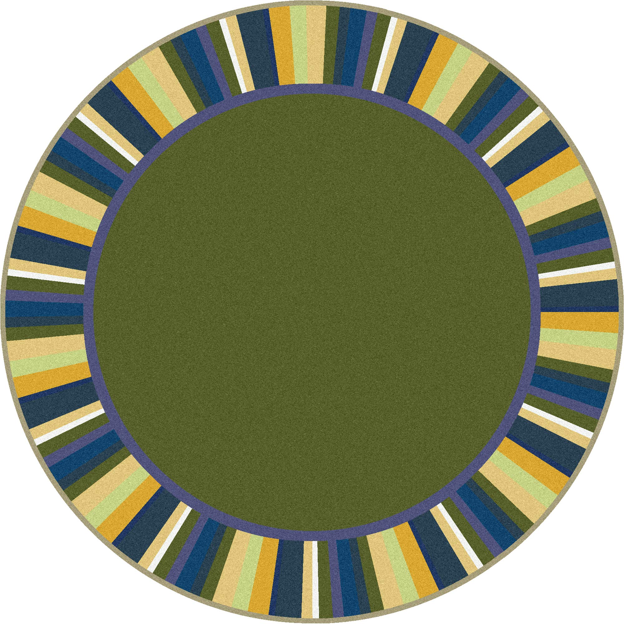 Clean Green 54 Round area rug in color Bold