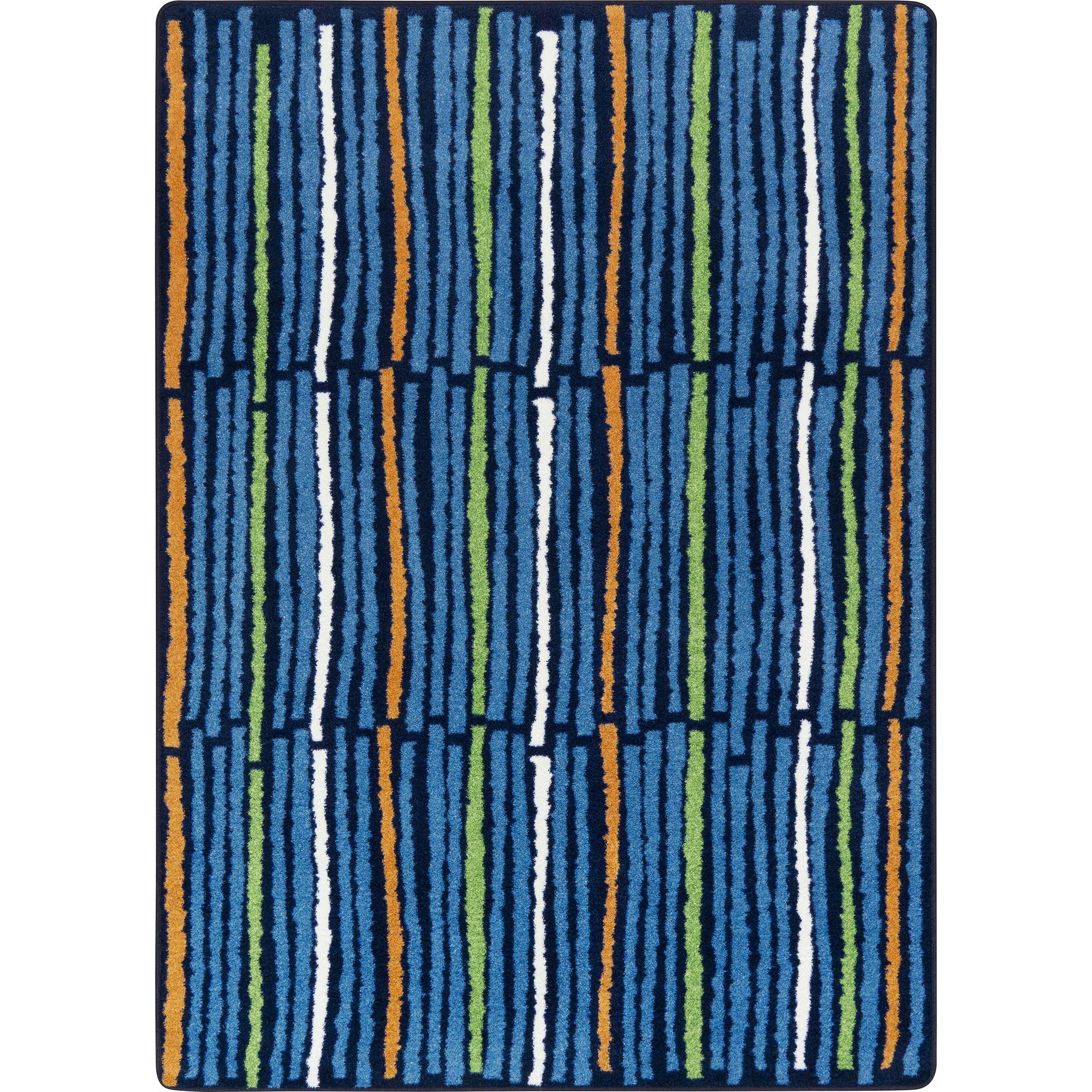 Joy Carpets Kid Essentials Cascade 54 x 78??Indoor Area Rug in Color Citrus