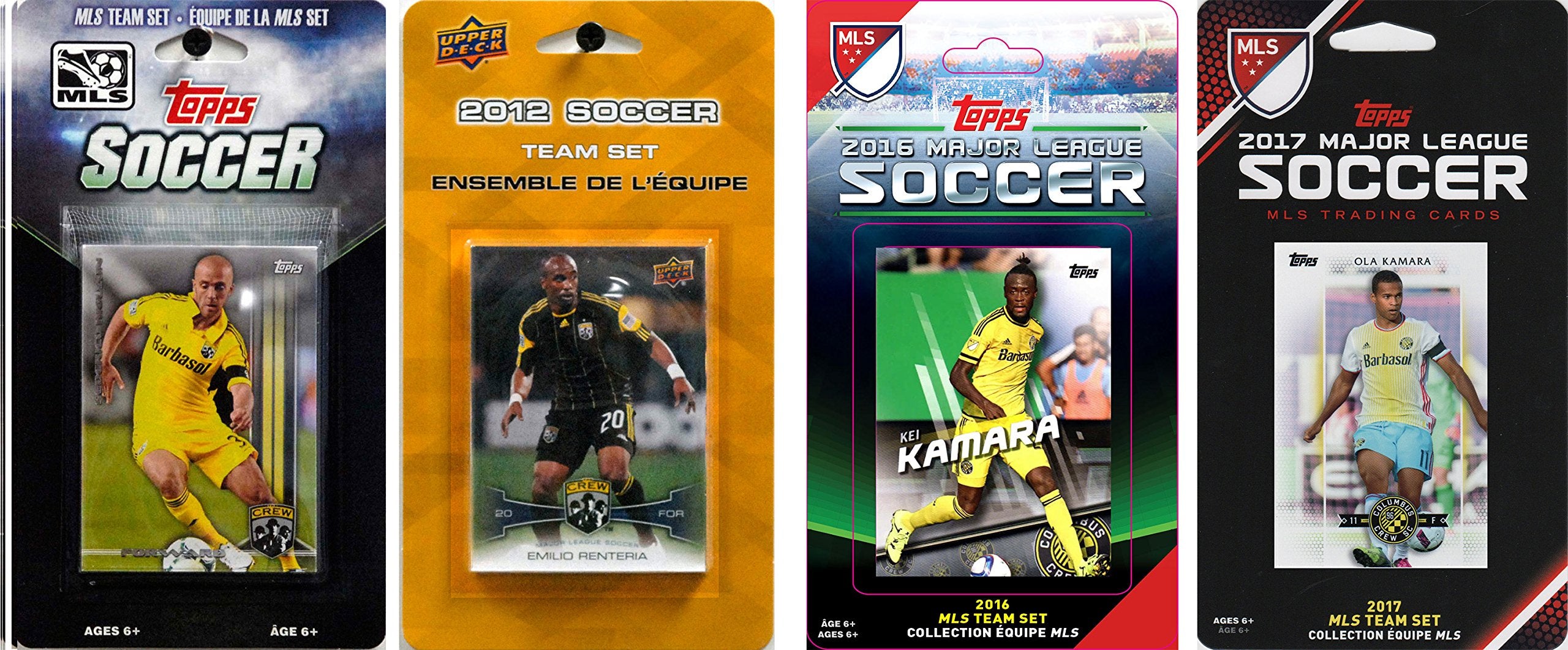 MLS Columbus Crew 4 Different Licensed Trading Card Team Sets
