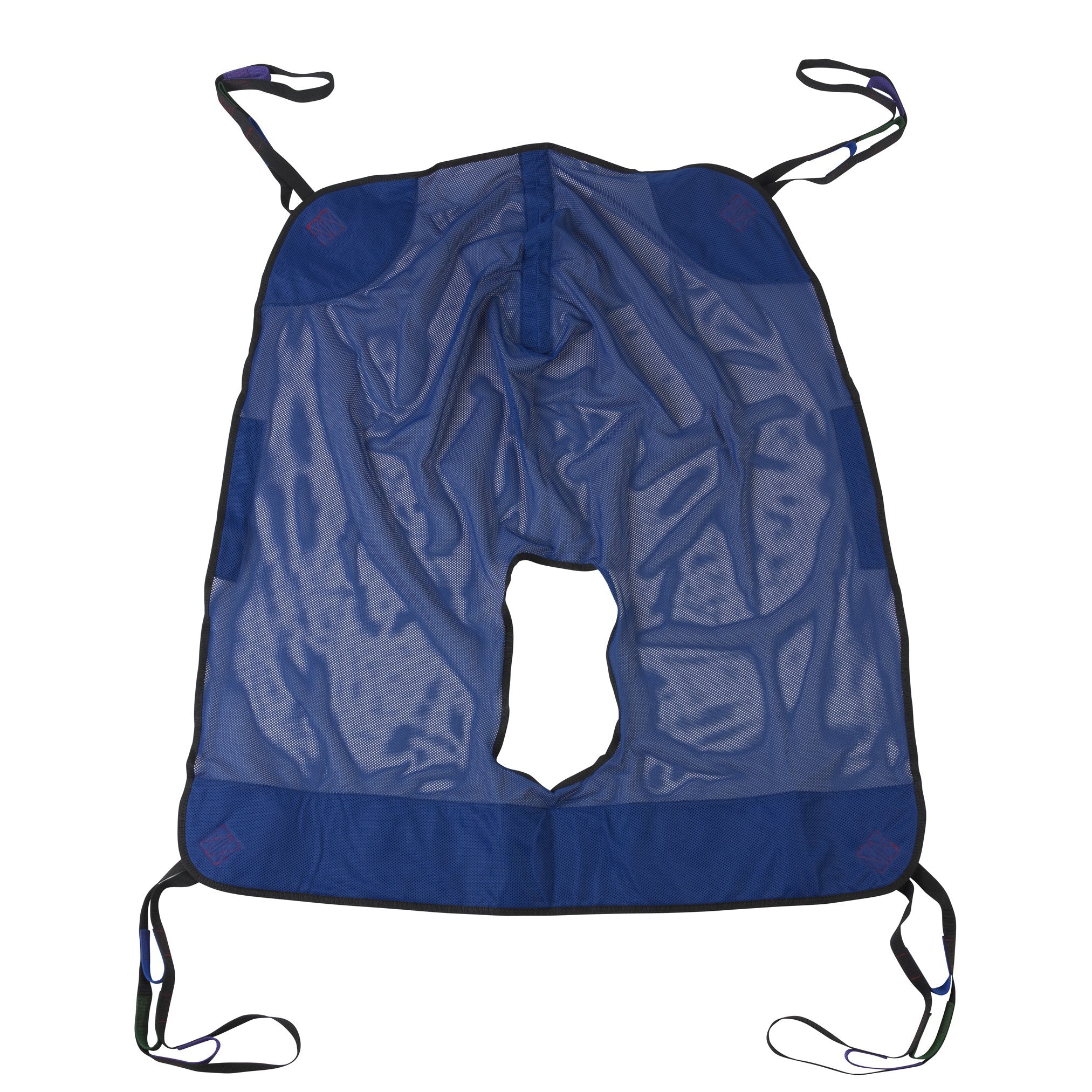 Drive Medical Full Body Patient Lift Sling with Commode Cutout Option, Blue, Extra Large