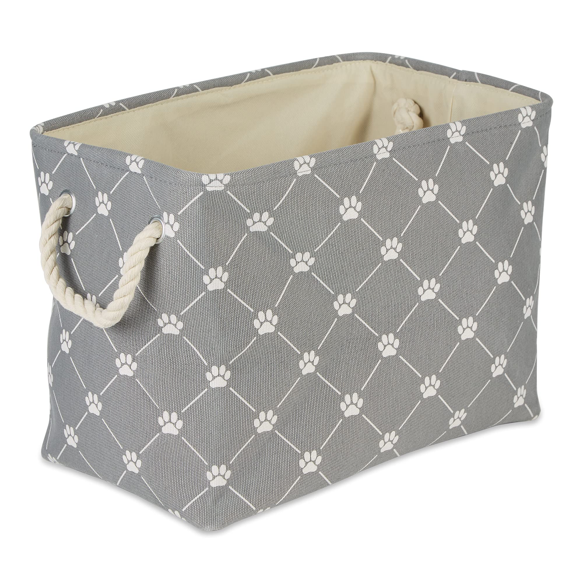 Bone Dry Pet Storage Collection Paw And Bone Print, Large Rectangle, 175X12X15, Gray Trellis
