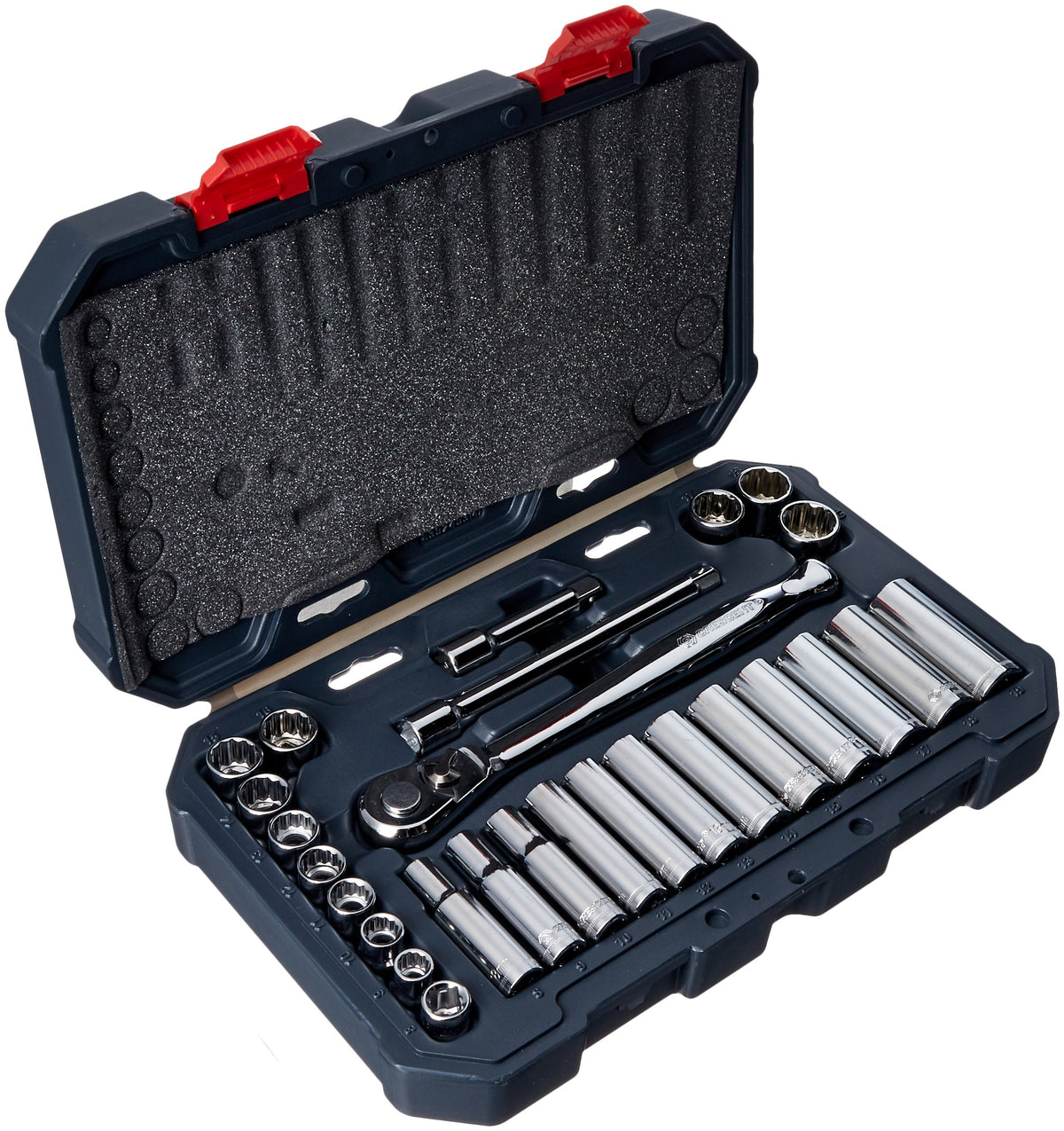 Crescent 27 Pc 38 Drive 6 & 12 Point Standard & Deep Metric Mechanics Tool Set - Csws9N