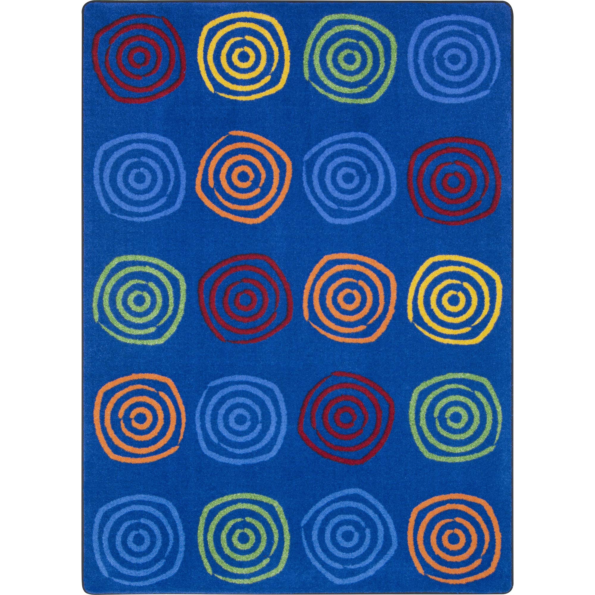 Simply Swirls 54 x 78??area rug in color Rainbow