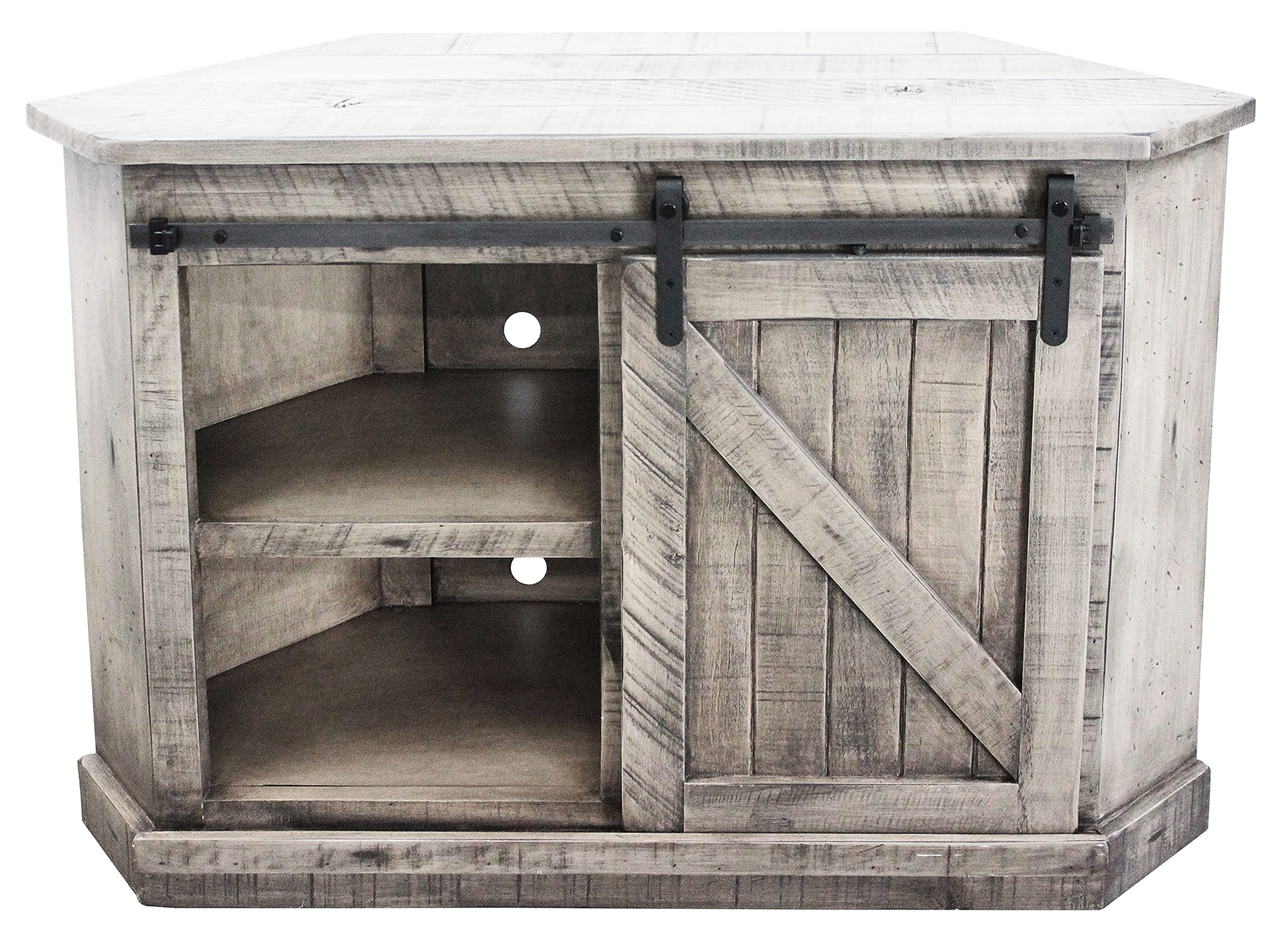 Rustic Winsome Corner TV Stand in Rustic Dela Verria