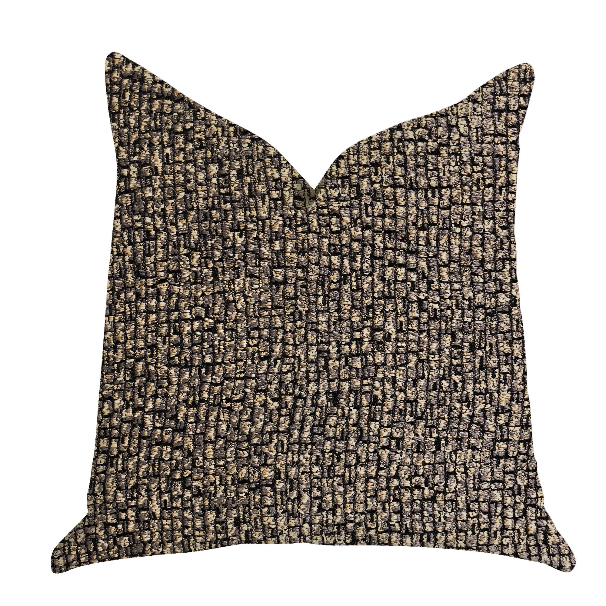 Plutus Chameleon Bronze and Gold Tone Luxury Throw Pillow - Double sided  20 x 20″