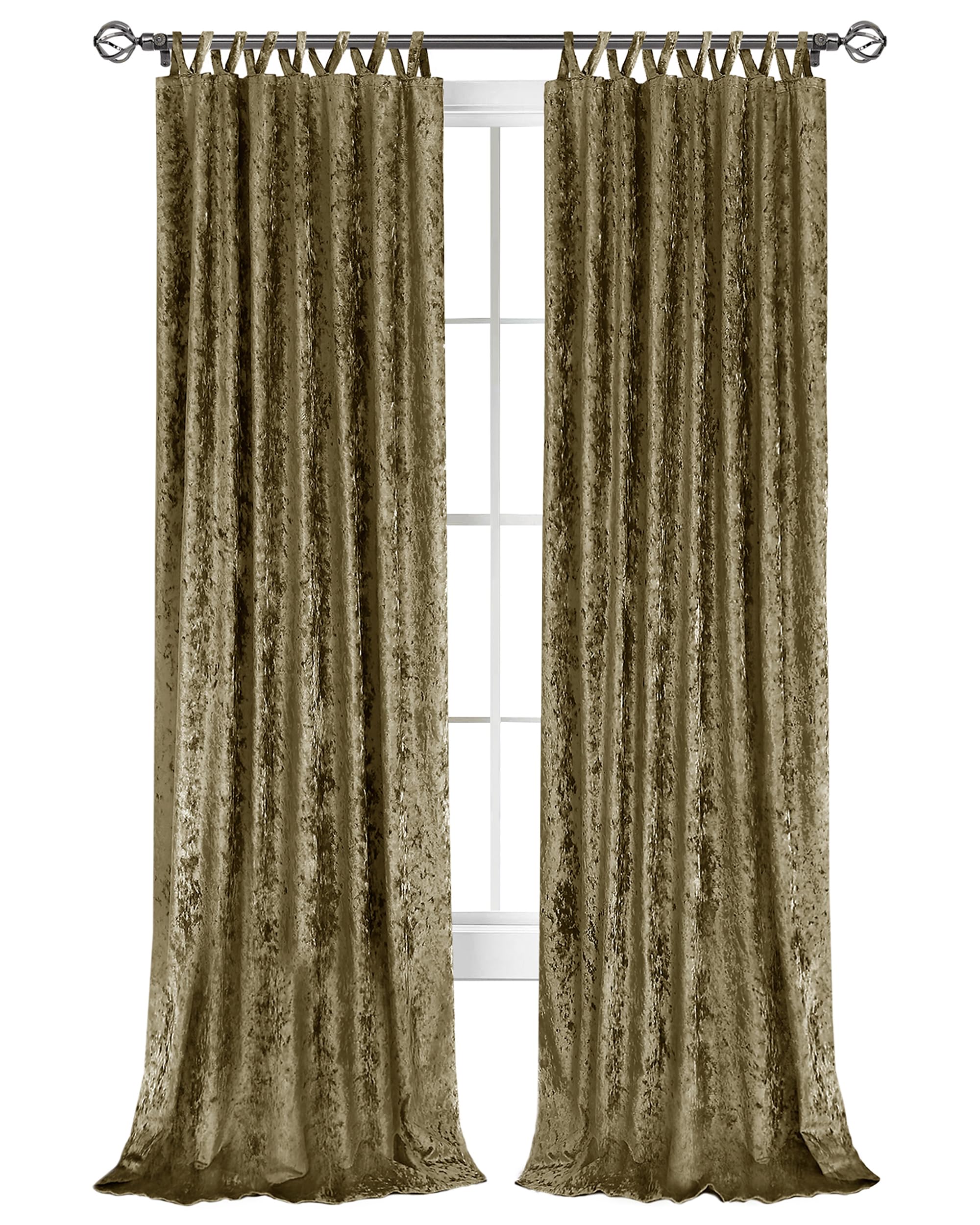 Harper Criss-Cross Window Curtain Panel - 50x84 Moss