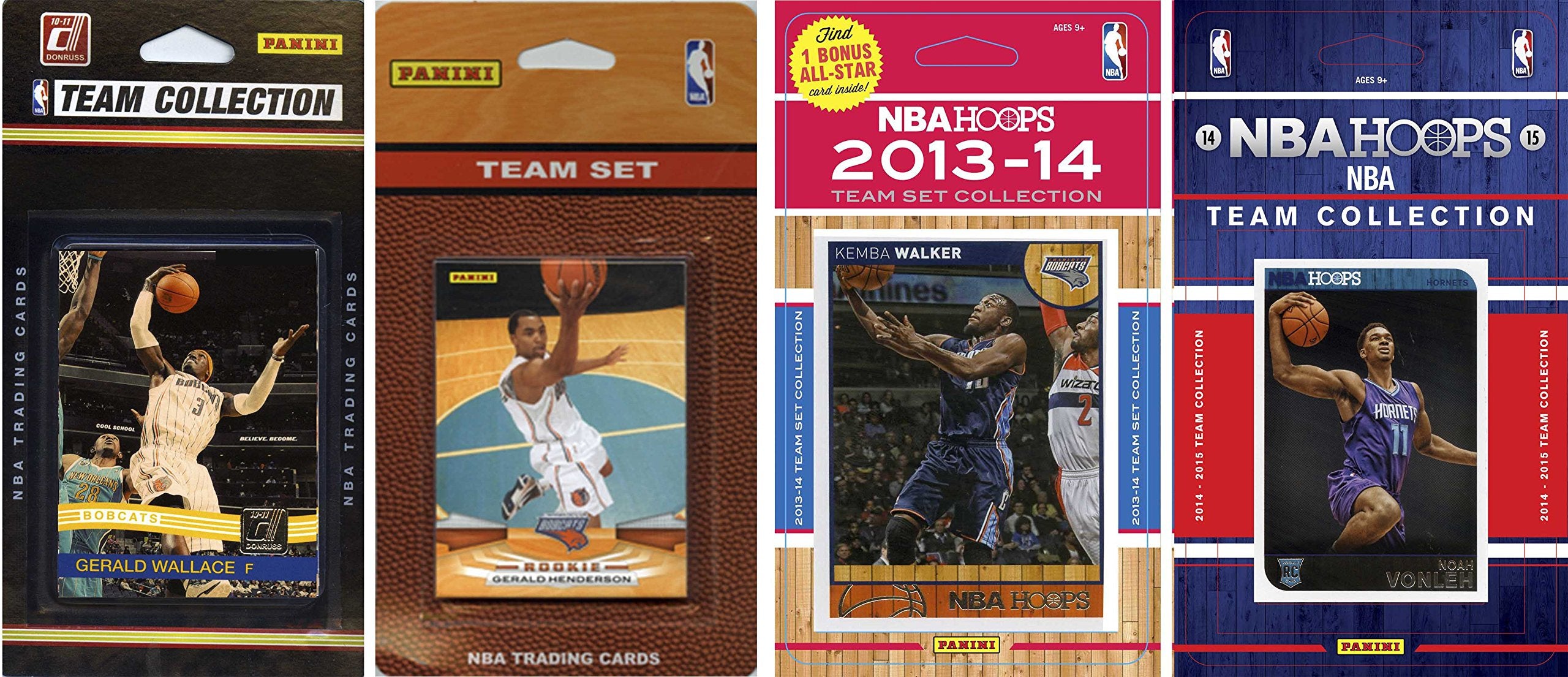 NBA Charlotte Hornets 4 Different Licensed Trading Card Team Sets