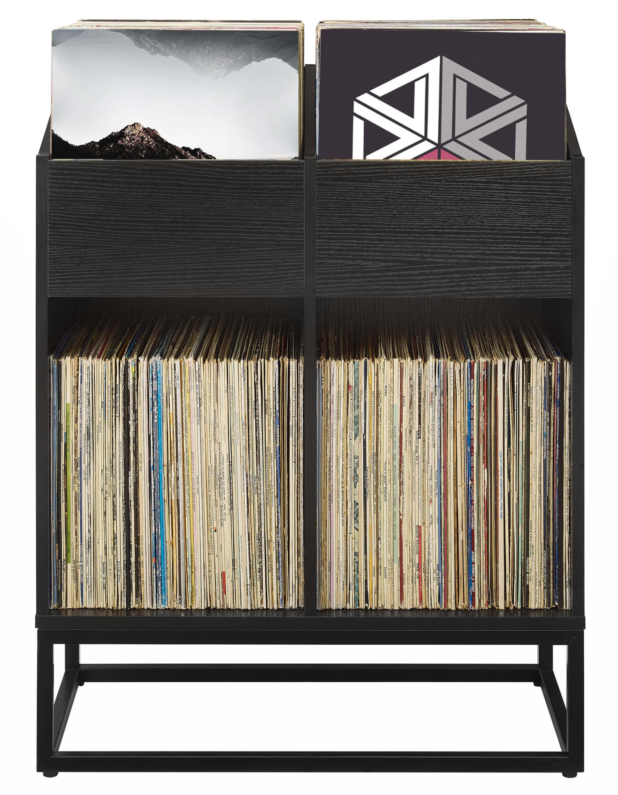 Enzo Medium Vinyl Record Storage Stand Black