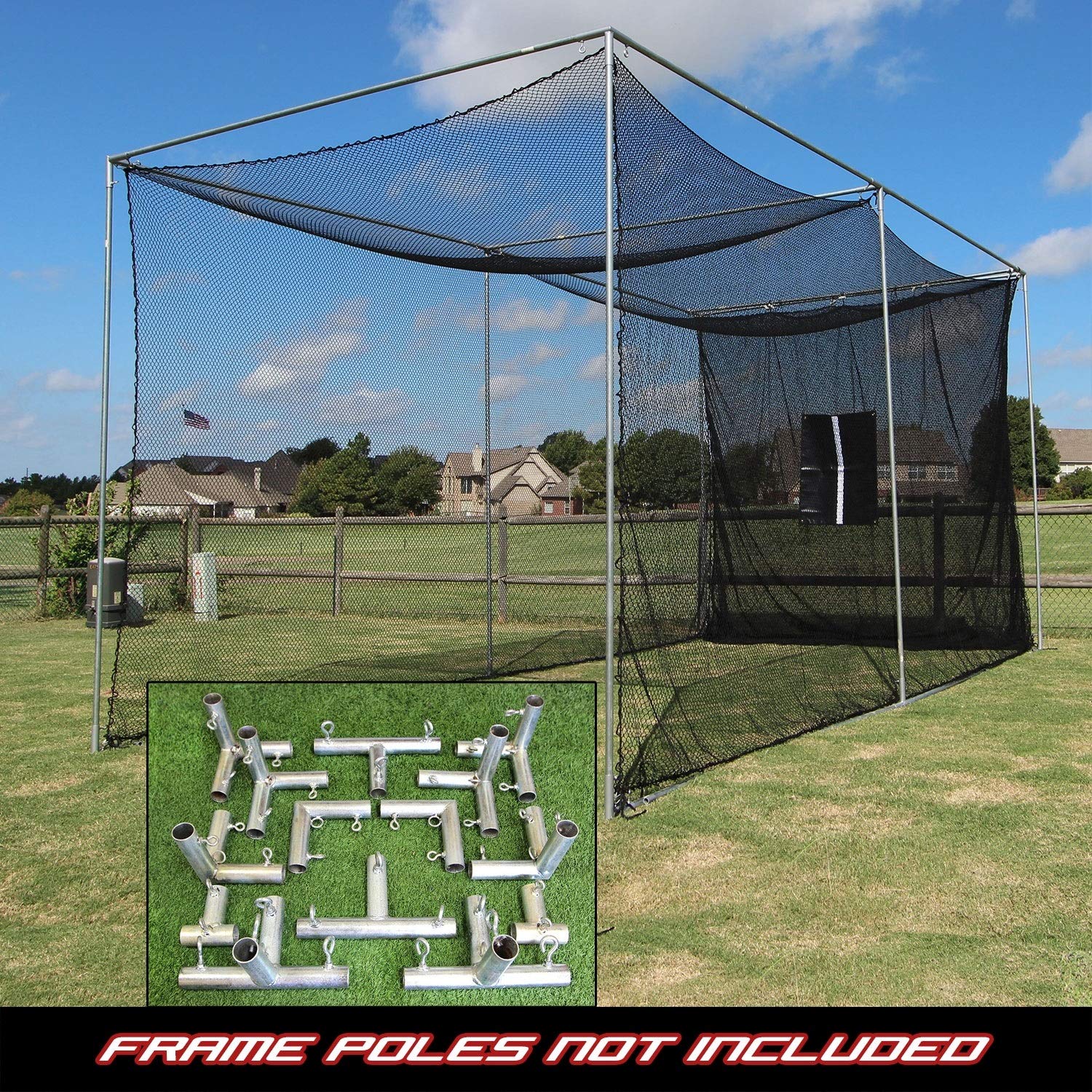 Cimarron 20x10x10 Masters Golf Net with Frame Kit