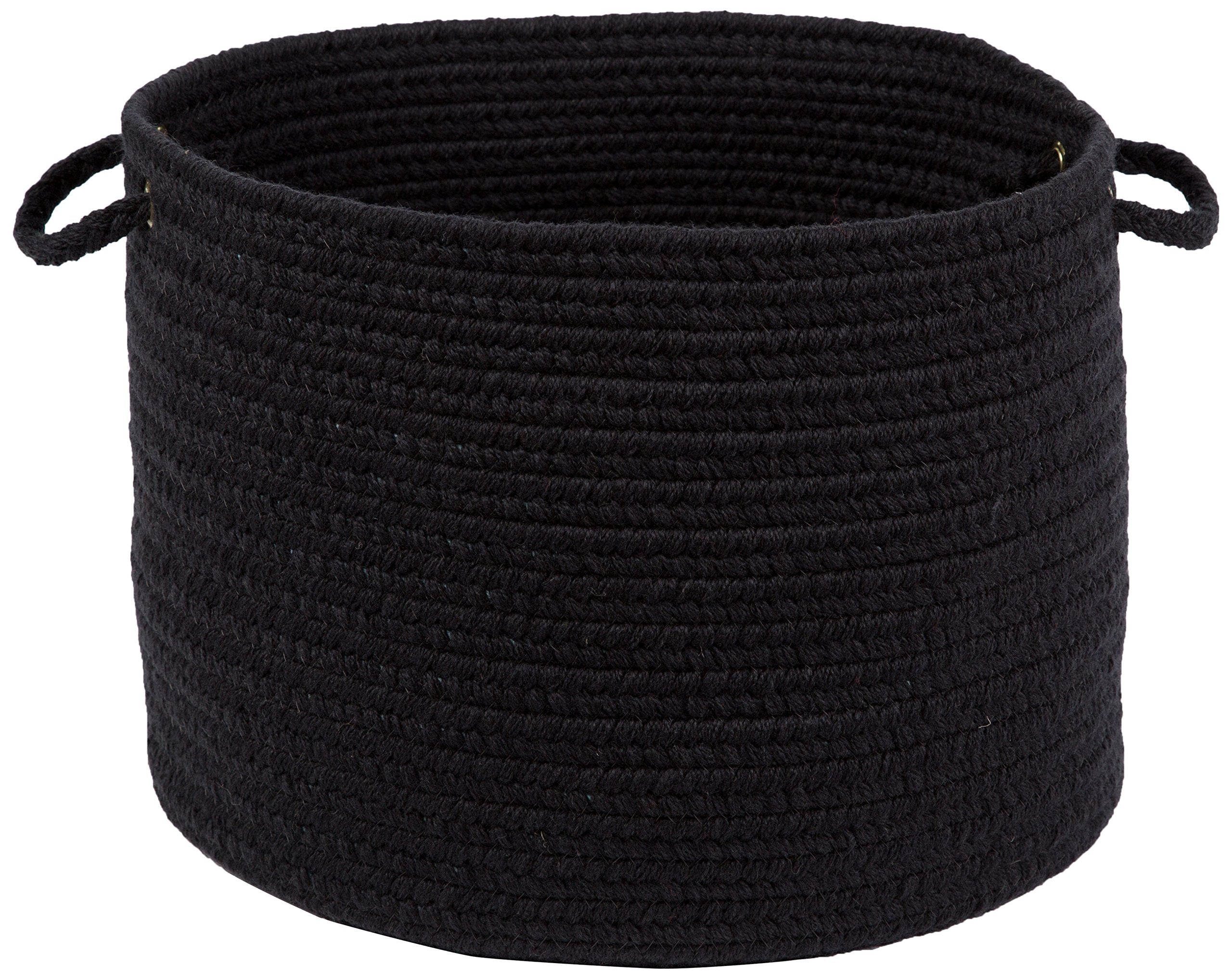 Rhody Rug S112B018X012 Braided Area Rugs, Black, 18 x 12""