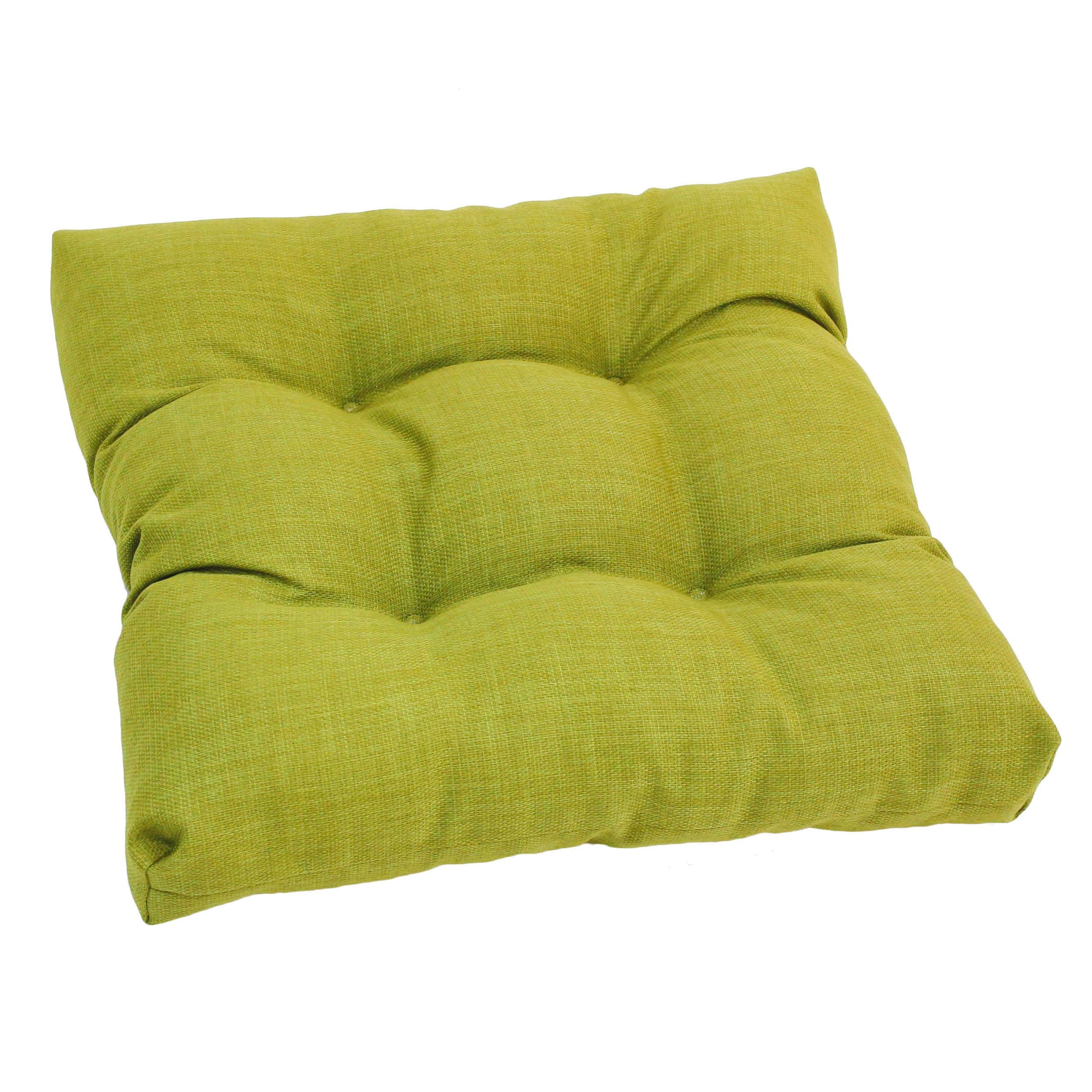 19-inch Squared Spun Polyester Tufted Dining Chair Cushion - Lime