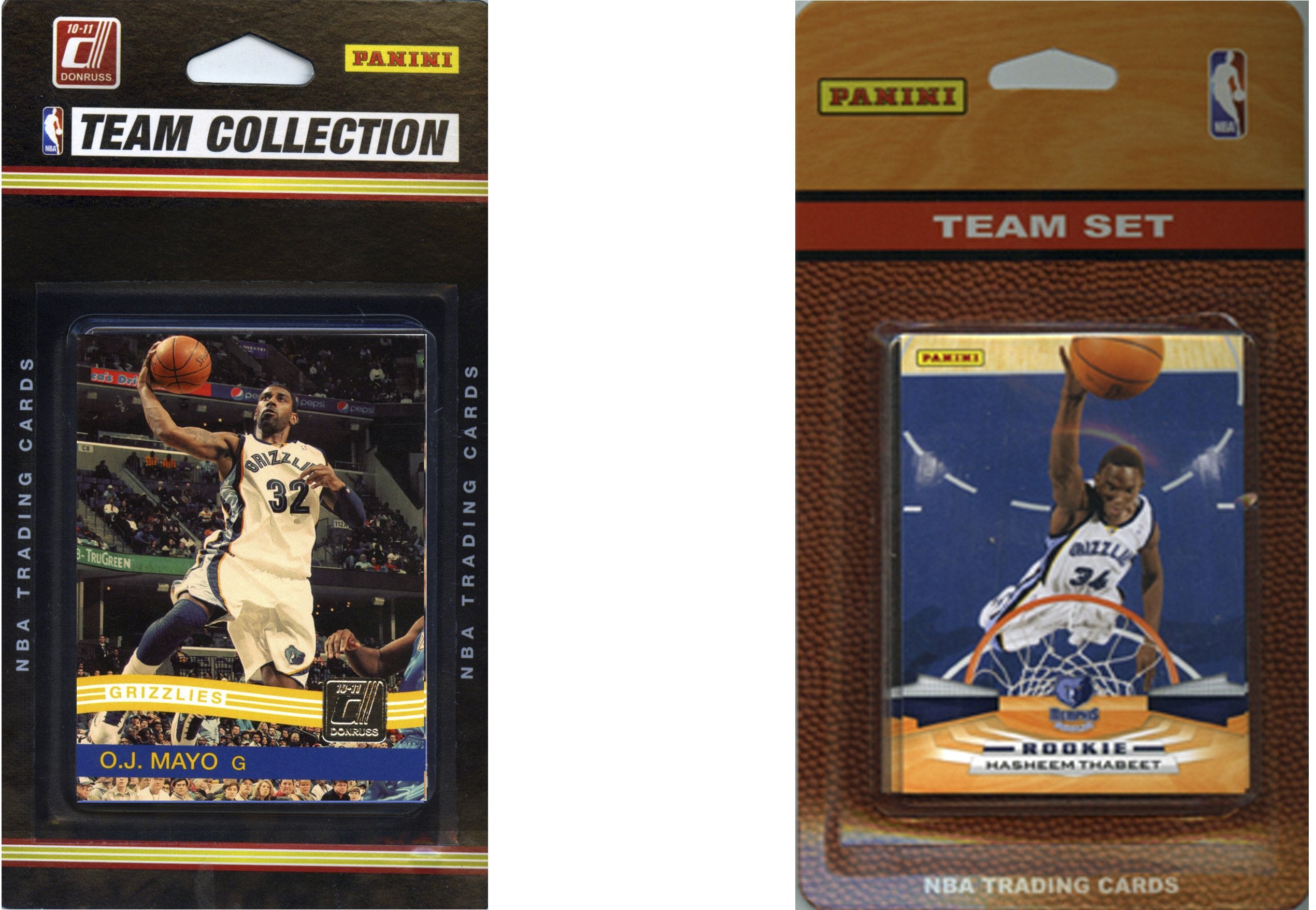 NBA Memphis Grizzlies 2 Different Licensed Trading Card Team Sets