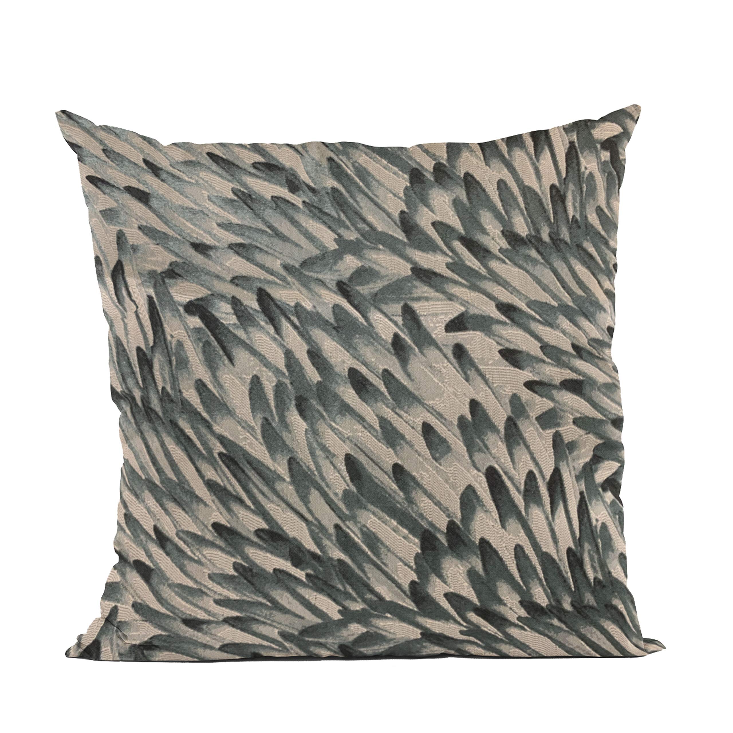 Plutus Brands Green, Black Plutus Bird Feather Animal Luxury Throw Pillow 20 in x 26in, Double Sided 20 x 26 Standard