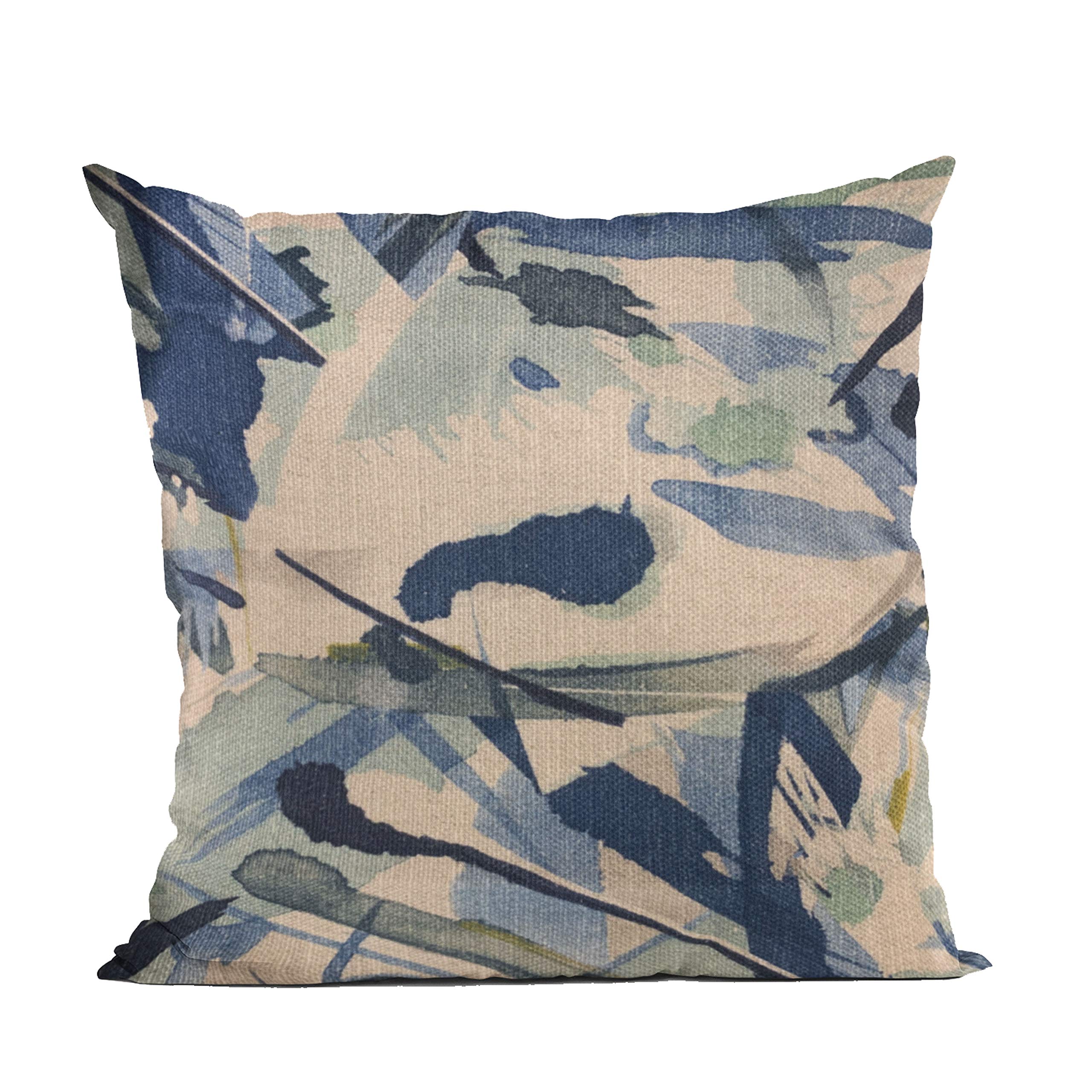 Plutus Brands Blue Plutus Modern Art Graphic Print Luxury Throw Pillow 20 in x 20in, Double Sided 20 x 20”