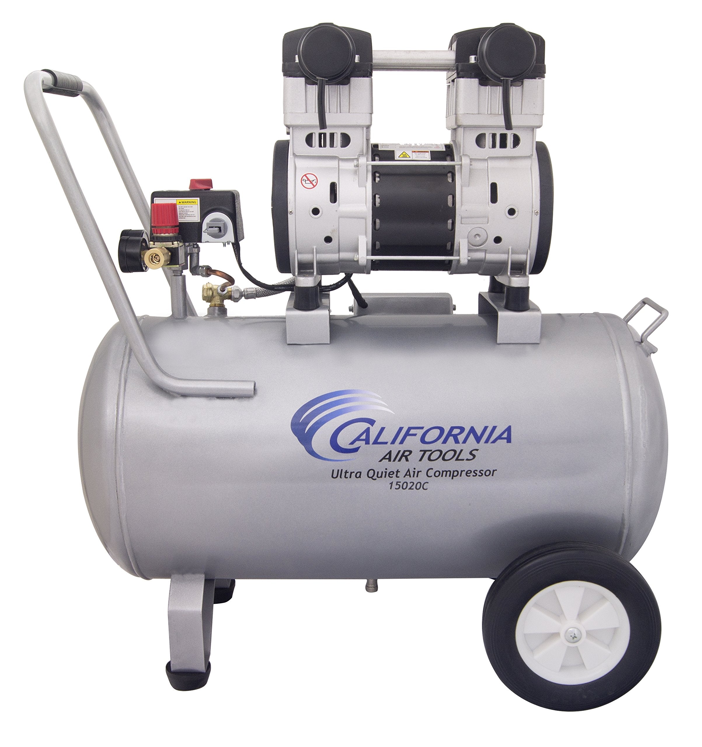 California Air Tools 15020C-22060 Ultra Quiet  & Oil-Free  2.0 Hp, 15.0 Gal. Steel Tank Air Compressor