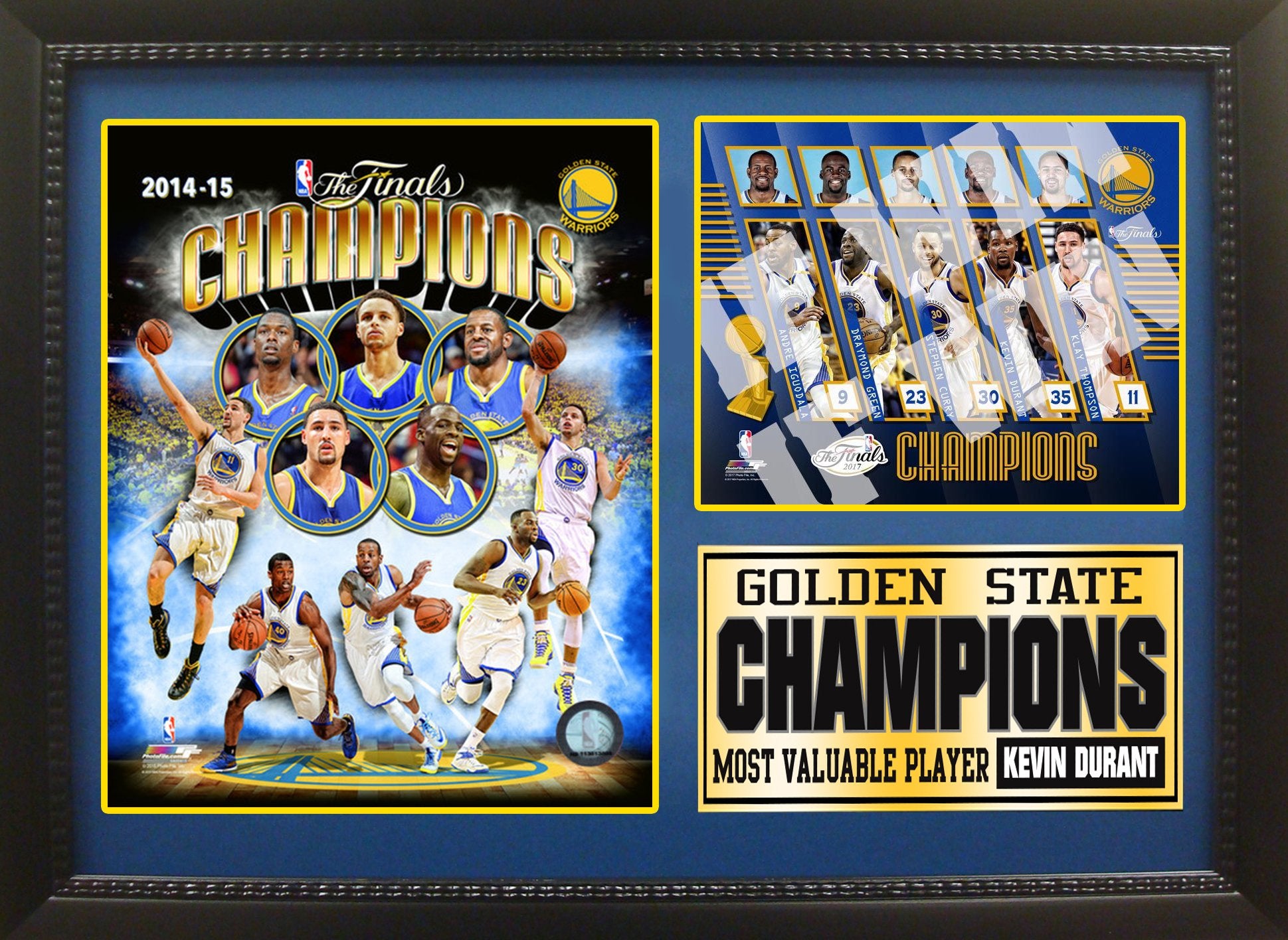 12x18 Photo Stat Frame - 2017 NBA Champion Golden St. Warriors