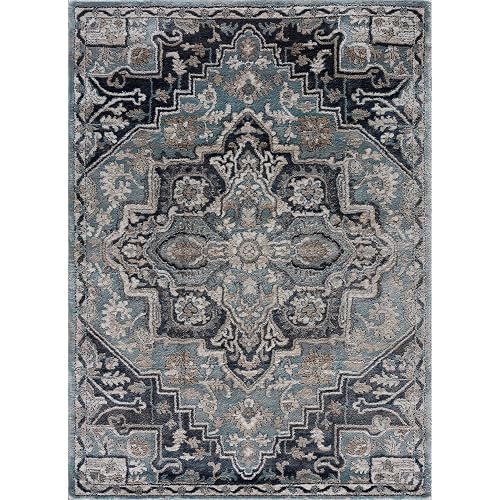 United Weavers Portsmouth Ancient Land  Blue Area Rug 53 x 72”