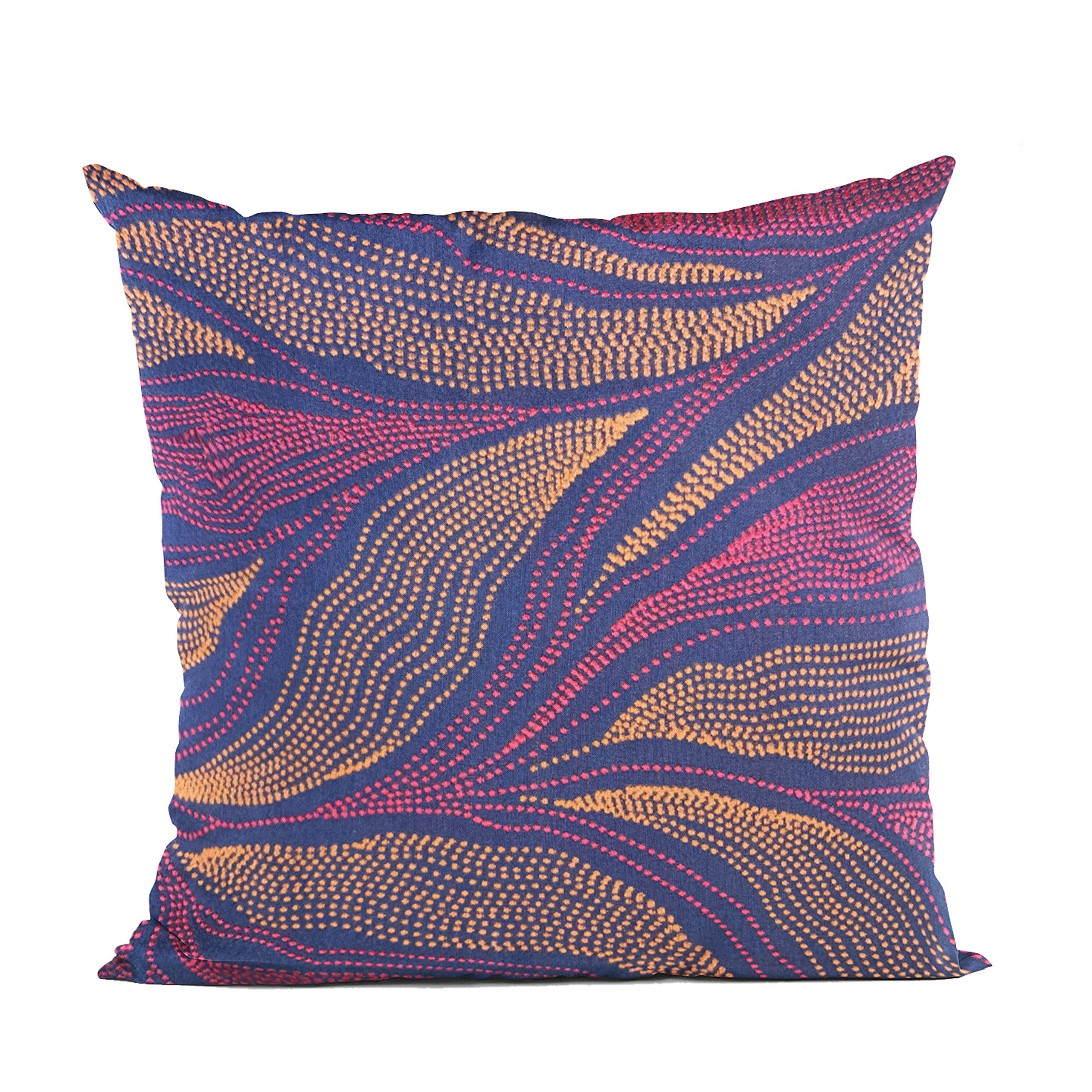 Plutus Brands Multi-Color Plutus Leafs Floral Luxury Throw Pillow 24 in x 24in, Double Sided 24 x 24”
