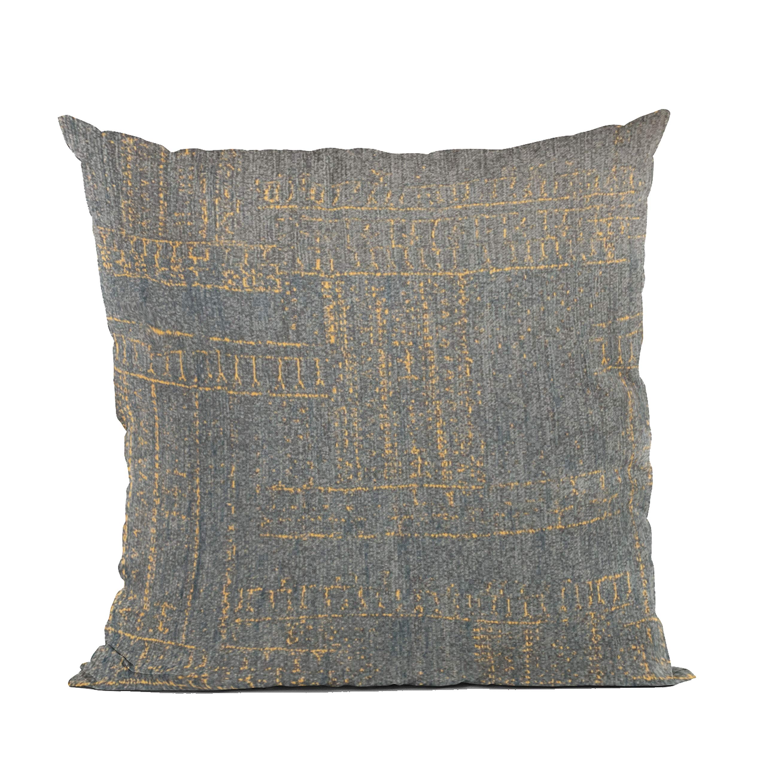 Plutus Brands Blue Plutus Lux Abstract Luxury Throw Pillow 20 in x 20in, Double Sided 20 x 20”