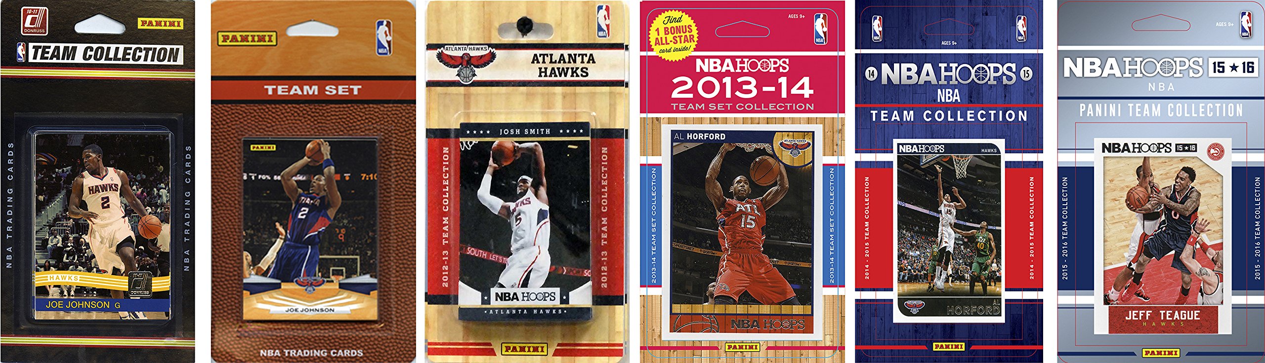 NBA Atlanta Hawks 6 Different Licensed Trading Card Team Sets