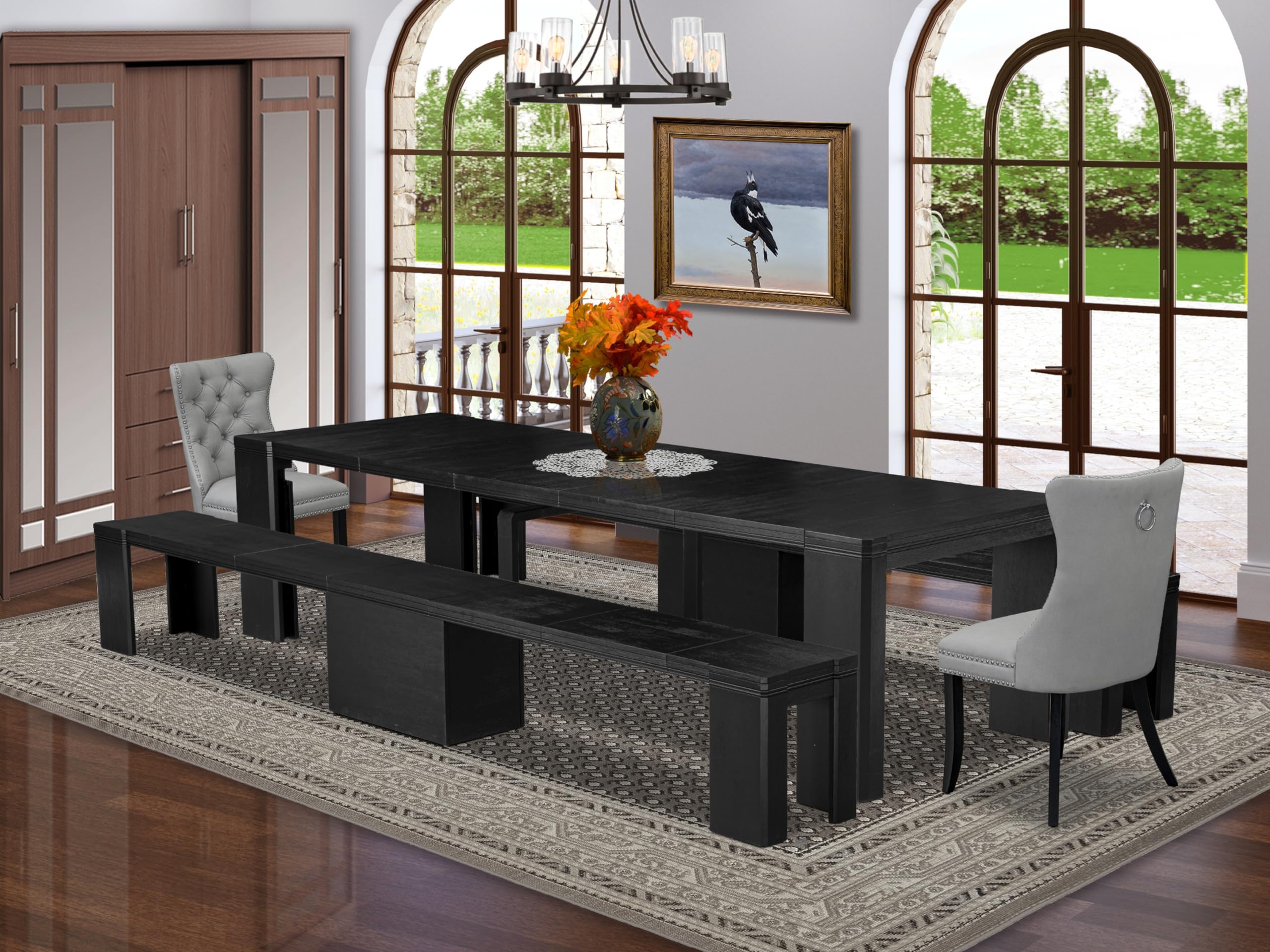 5-piece Dining Room Table Set a Rectangular Kitchen Table