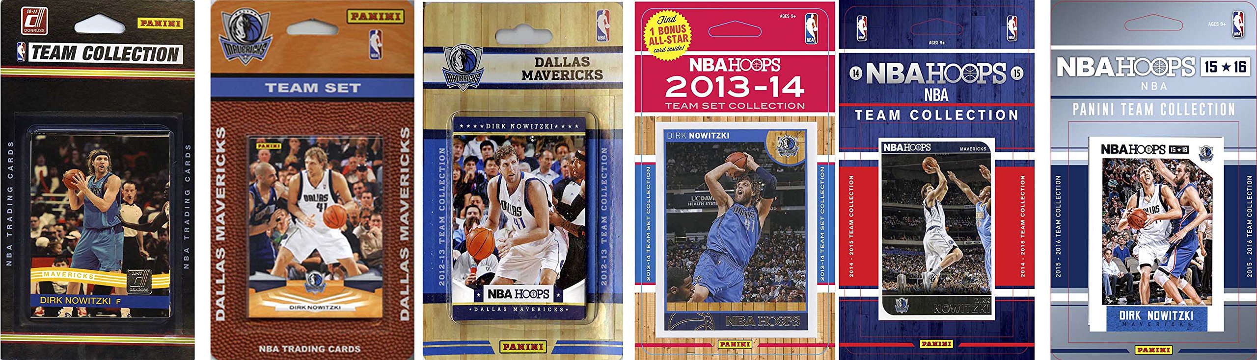 NBA Dallas Mavericks 6 Different Licensed Trading Card Team Sets