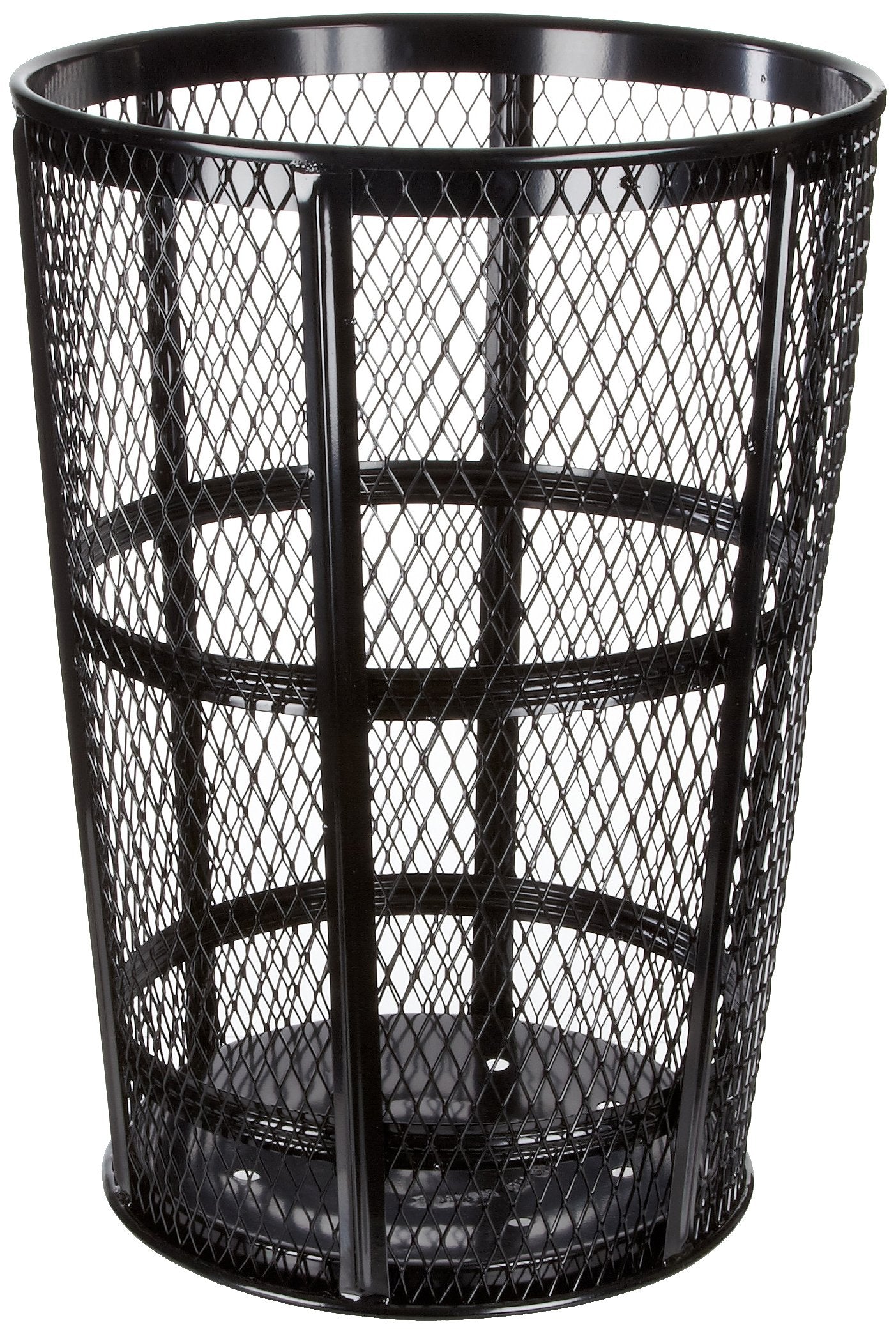 Expanded Metal Receptacle Black Set of 1