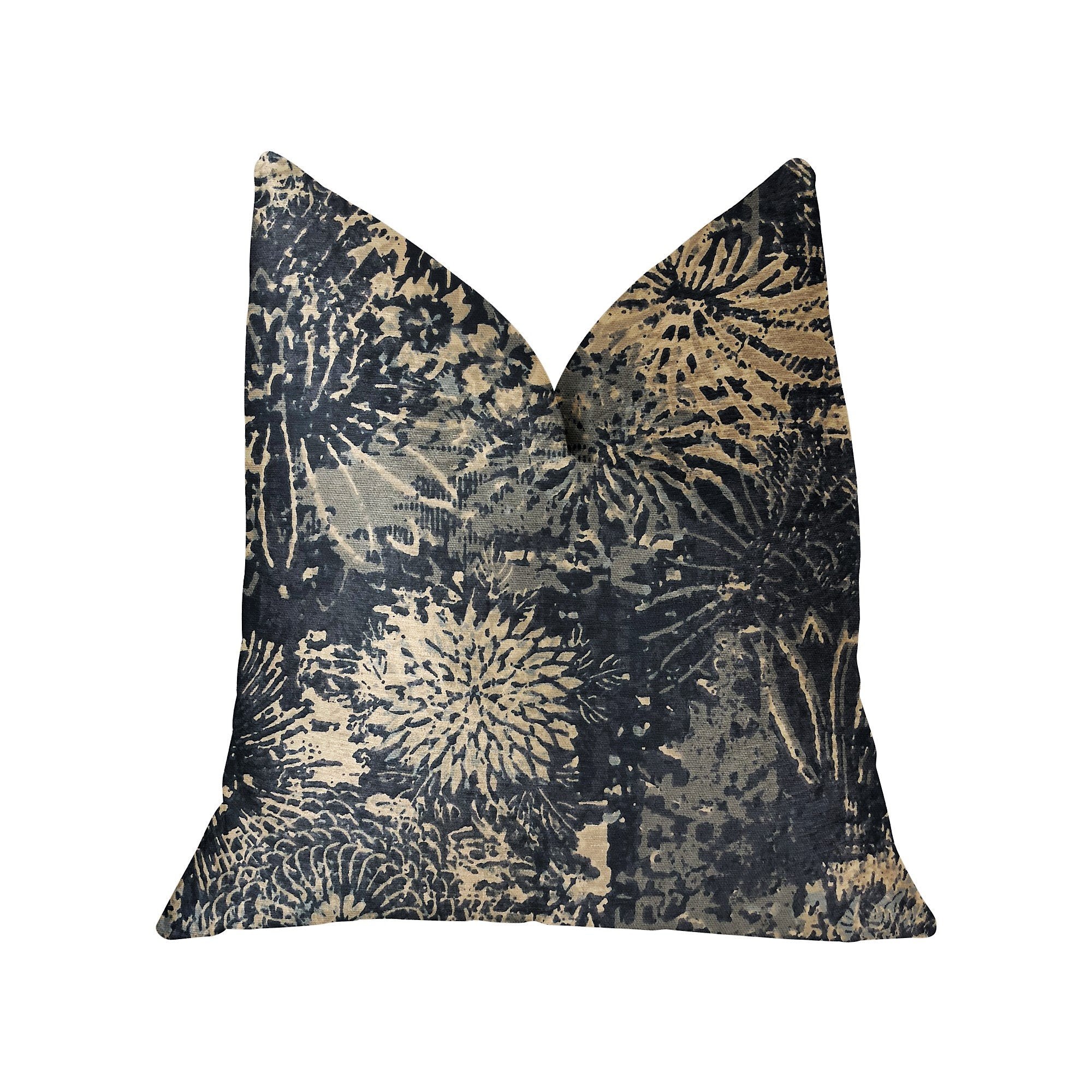 Plutus Lazuli Blue and Beige Luxury Throw Pillow - Double sided  12 x 20″