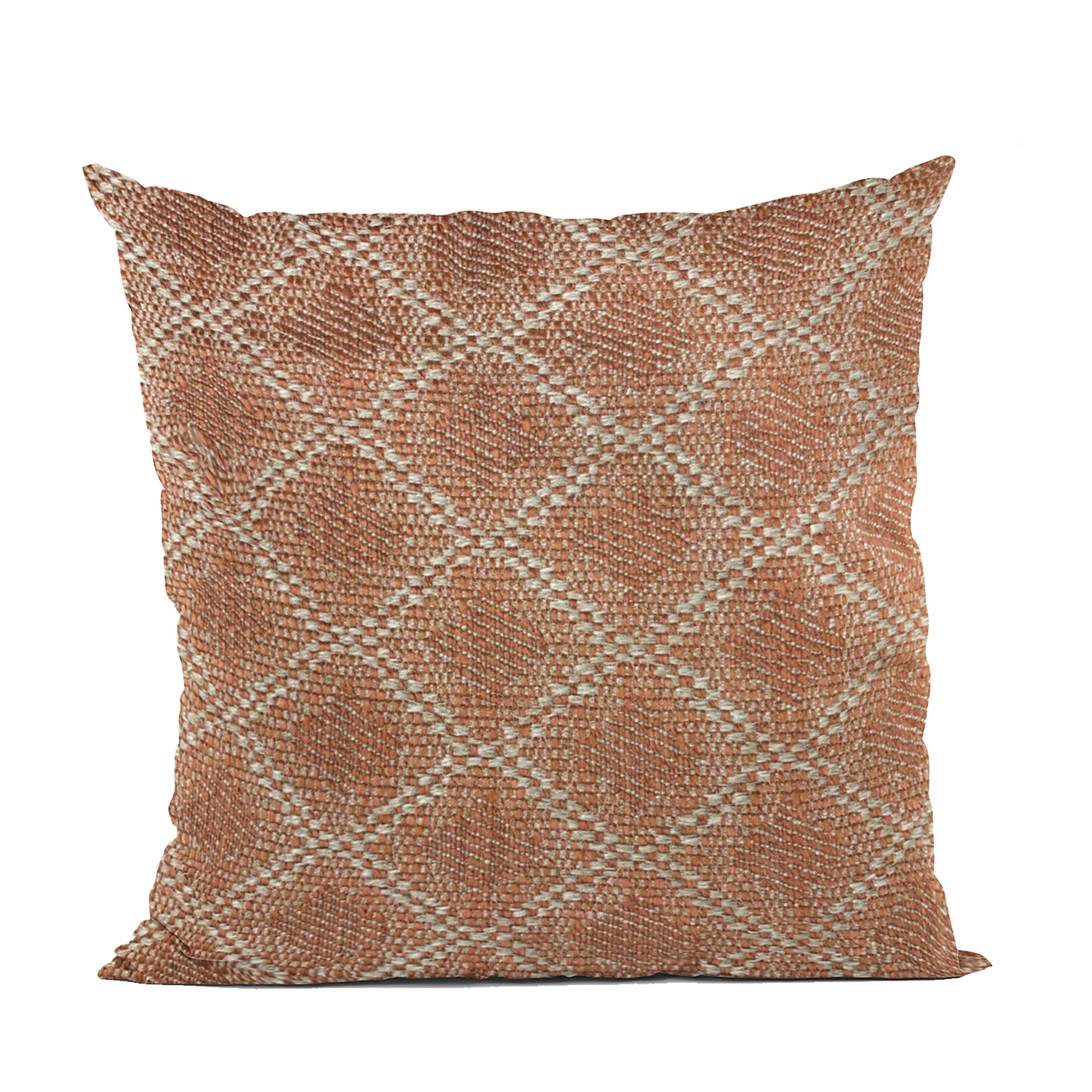 Plutus Brands Brown Plutus Diamond Luxury Throw Pillow 18 in x 18in, Double Sided 18 x 18”