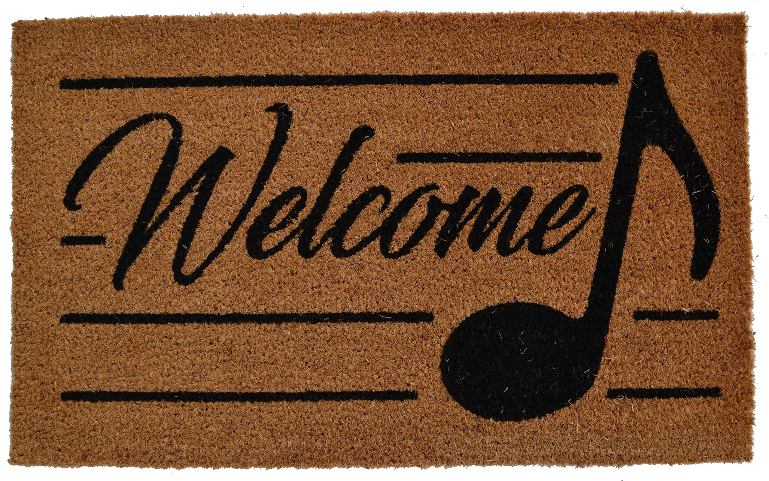 Eighth Note Welcome Brown, Black -576PVC