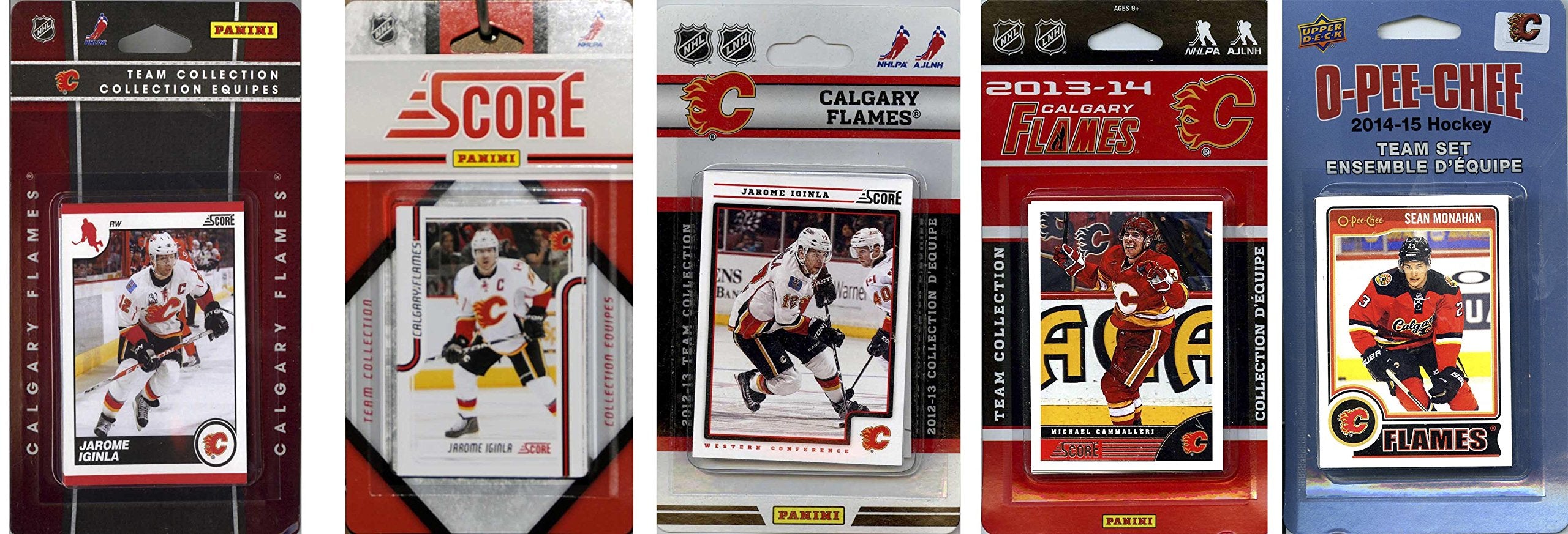 NHL Calgary Flames 5 Different Licensed Trading Card Team Sets