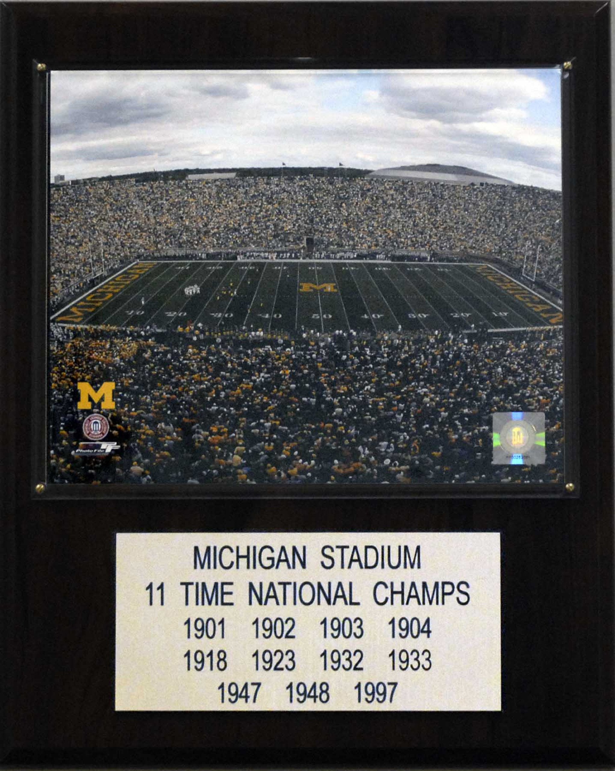 NCAA Football 12x15″ Michigan Stadium Stadium Plaque