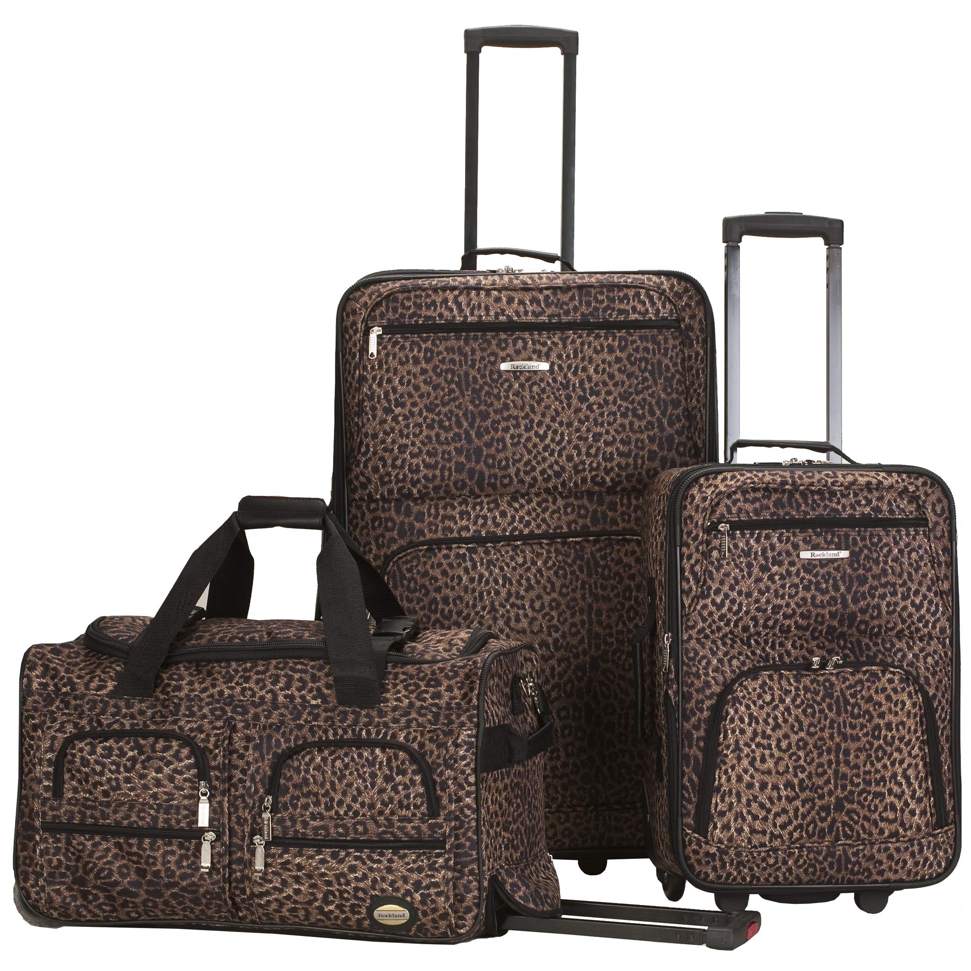 3 PC LUGGAGE SET - LEOPARD