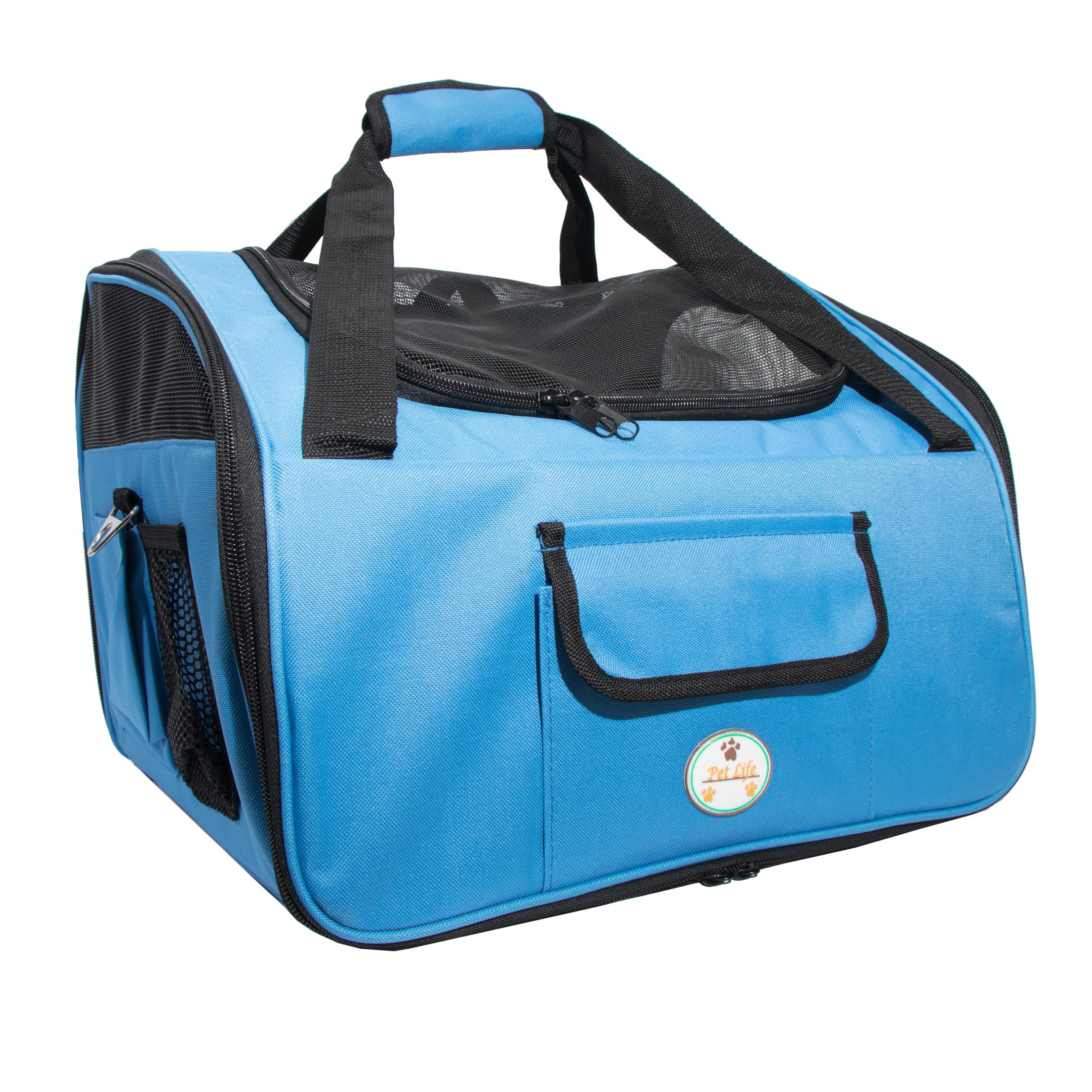 Ultra-Lock Collapsible Safety Travel Wire Folding Pet Car Seat Carrier