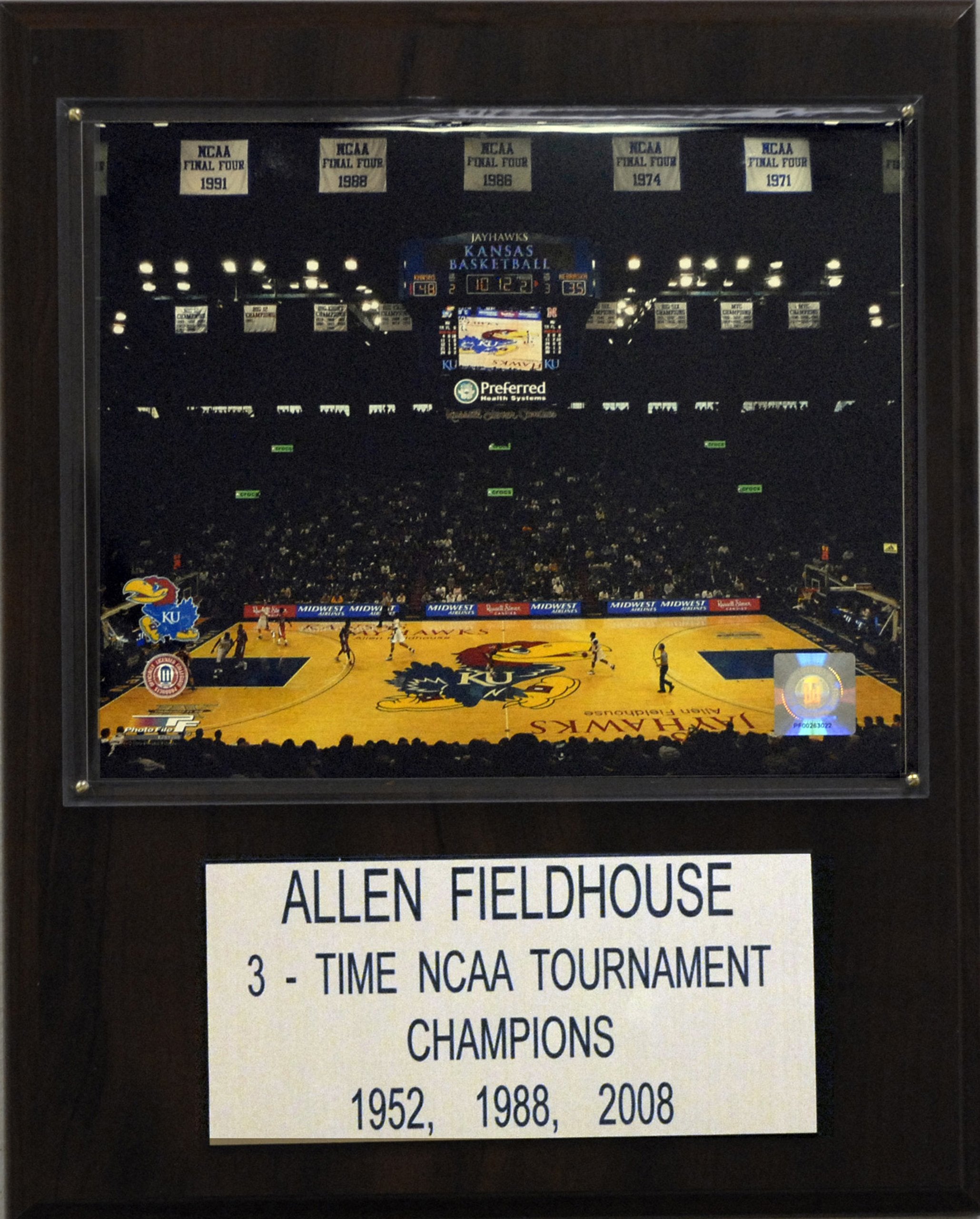NCAA Basketball 12x15″ Allen Fieldhouse Arena Plaque
