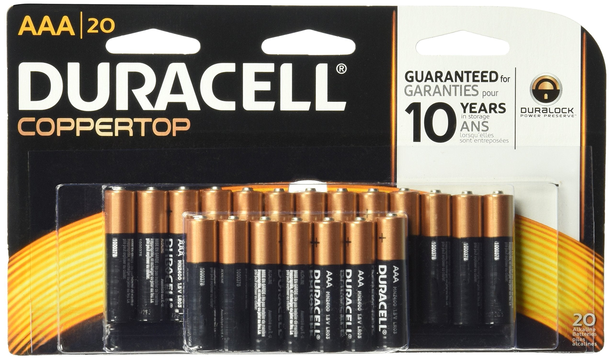 Duracell Batteries, Aaa 20 Pk