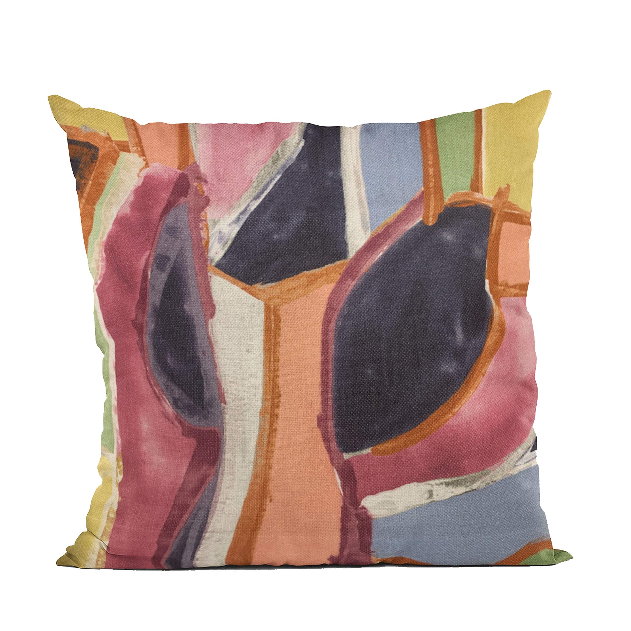 Plutus Brands Multi-Color Plutus Modern Art Graphic Print Luxury Throw Pillow 20 in x 36in, Double Sided 20 x 36 King