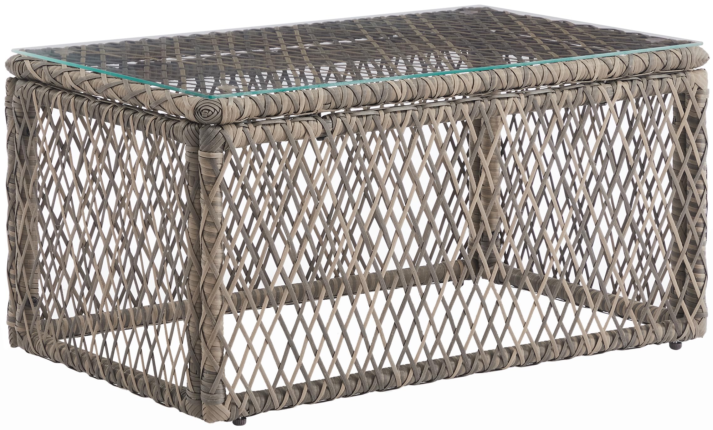 Granite Bay Wicker Outdoor Coffee Table Crme/Stone