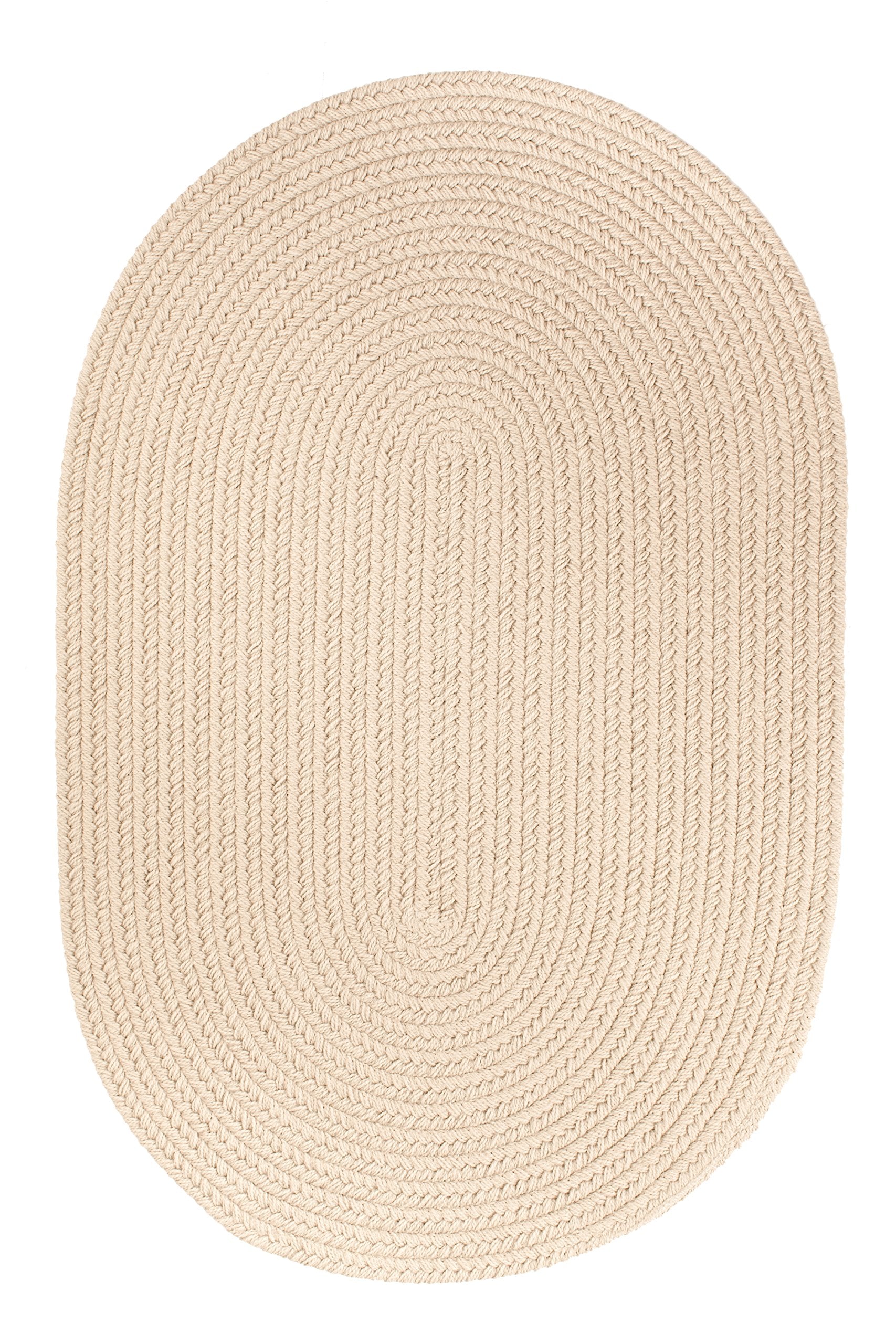 Rhody Rug S049R048X072 Braided Area Rugs, Pumice, 4 x 6