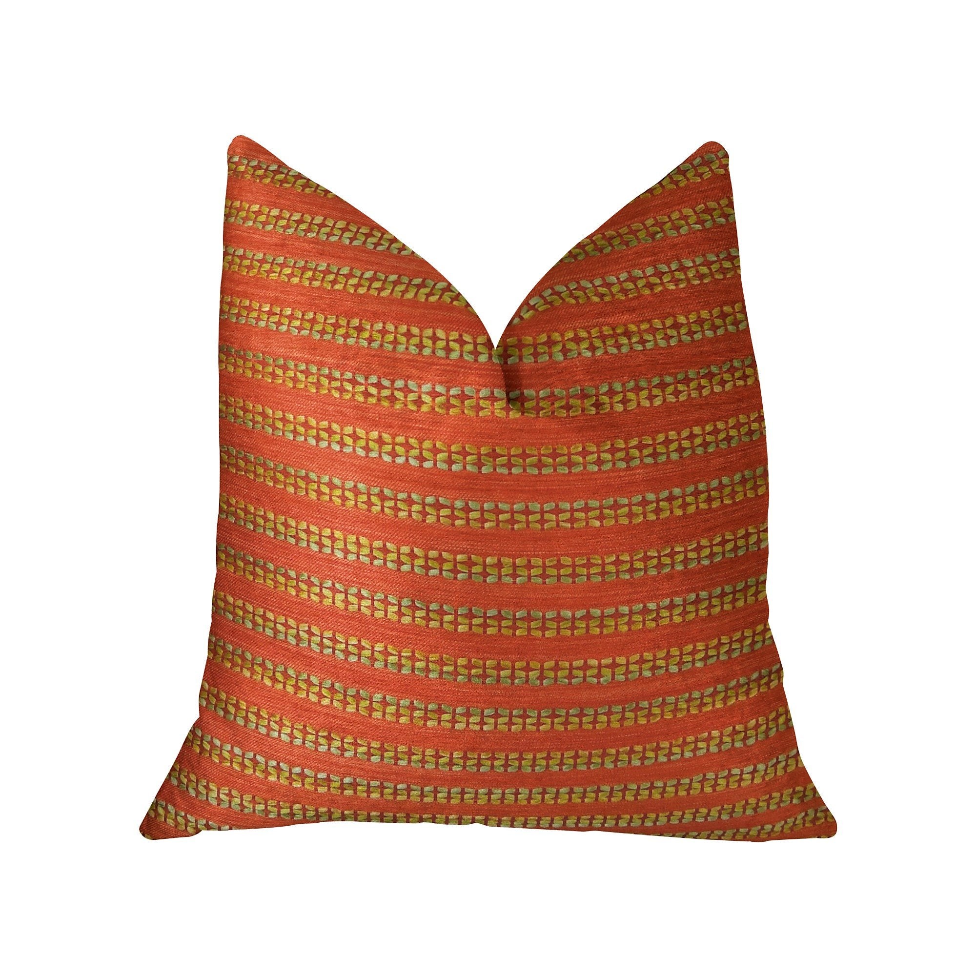 Plutus Tied Rows Handmade Throw Pillow, (18 x 18")"